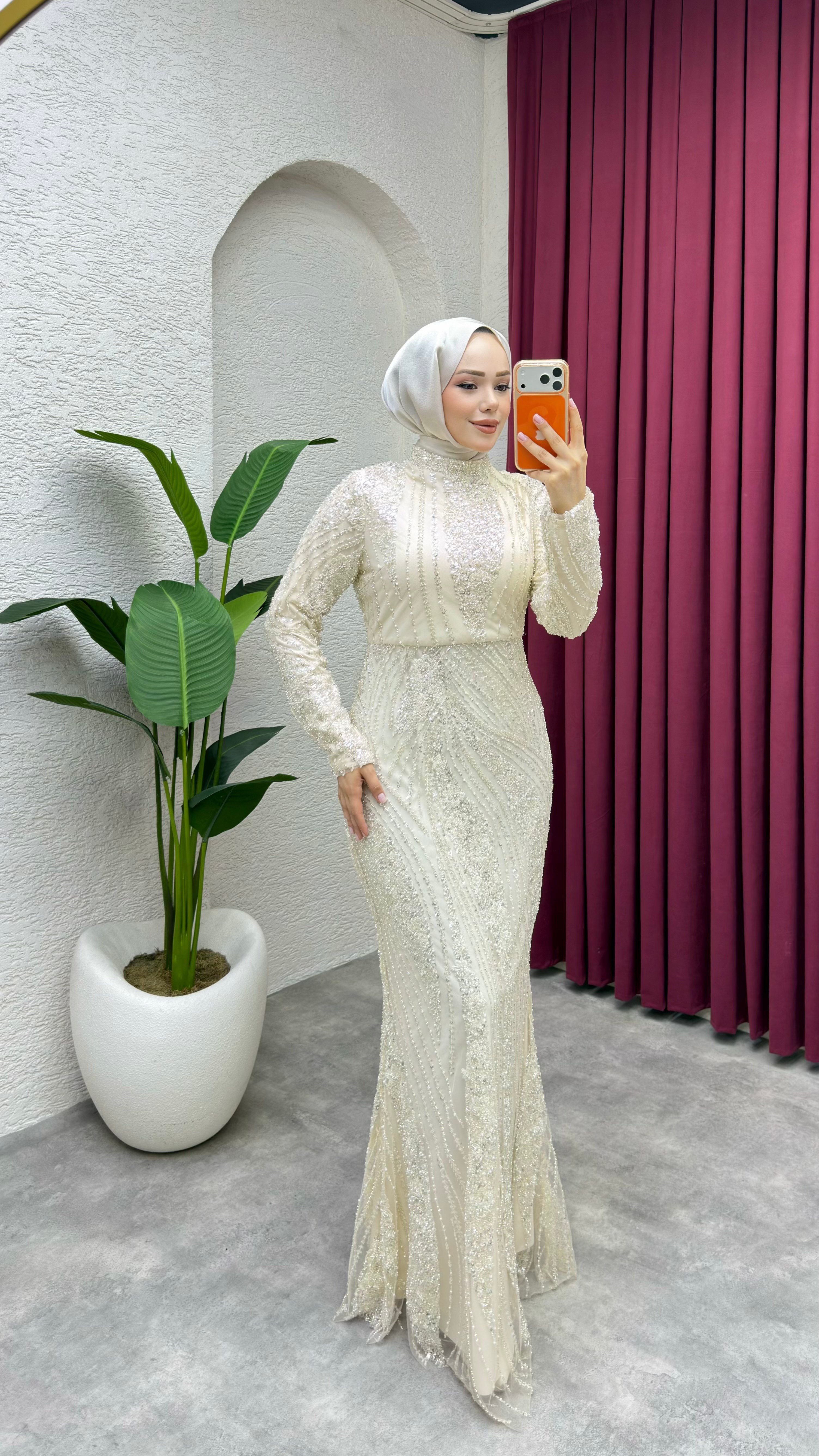Asel Boncuk İşleme Abiye | Taş