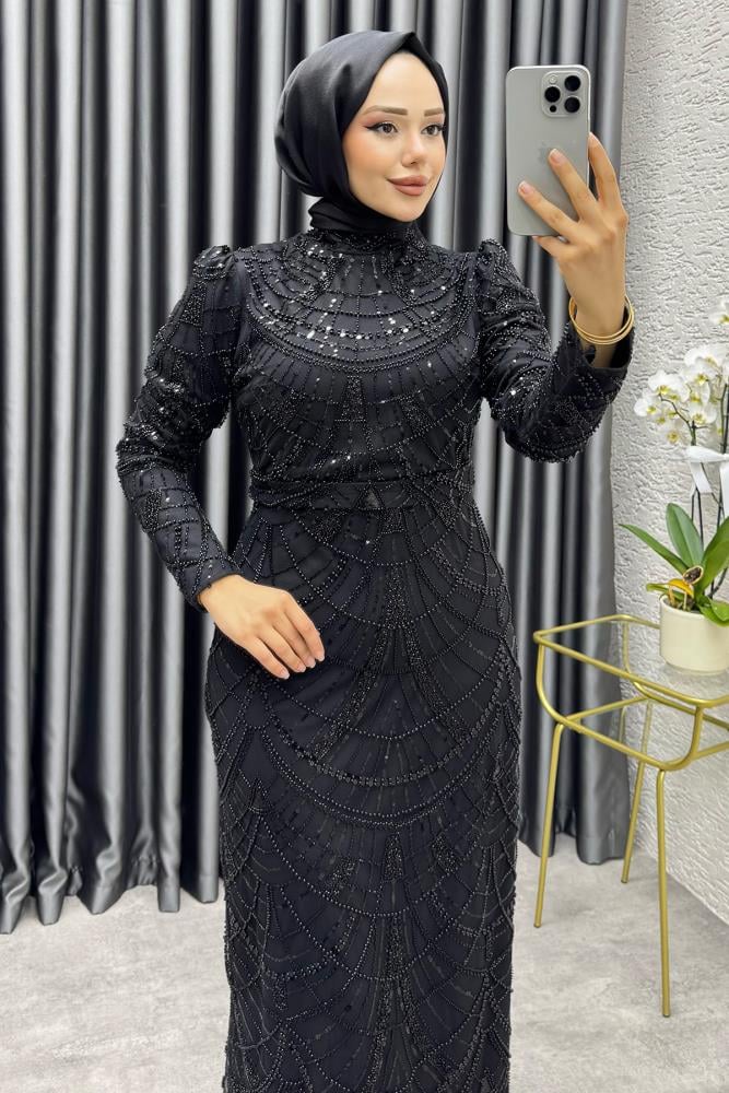 Defne Kalem Abiye | Siyah