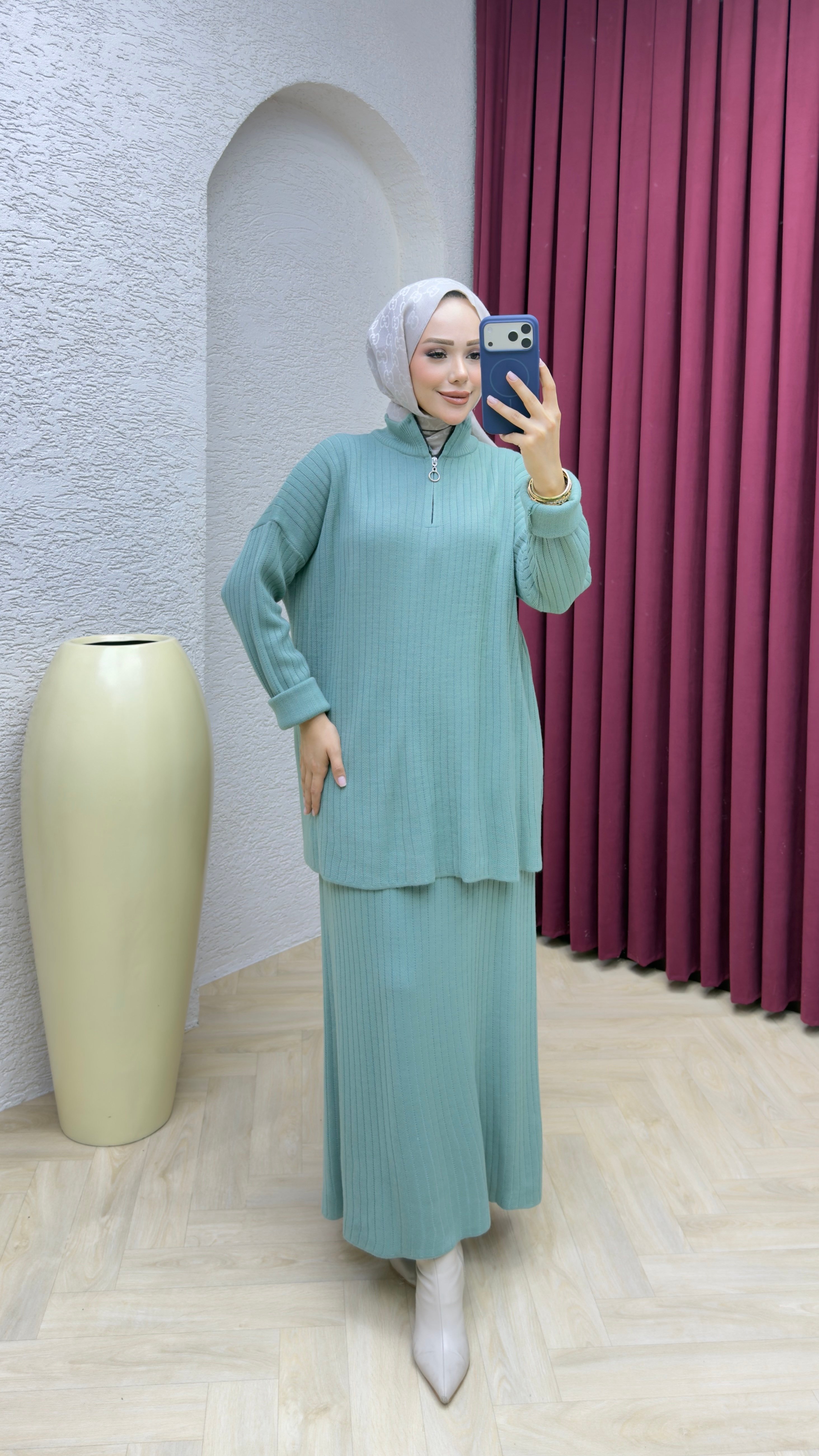 Esra Etekli Takım 1001 Mint Yeşil