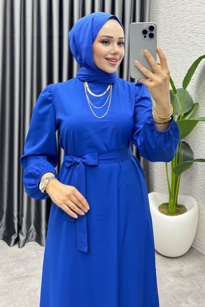 Eteği Volanlı Krep Elbise | Saks