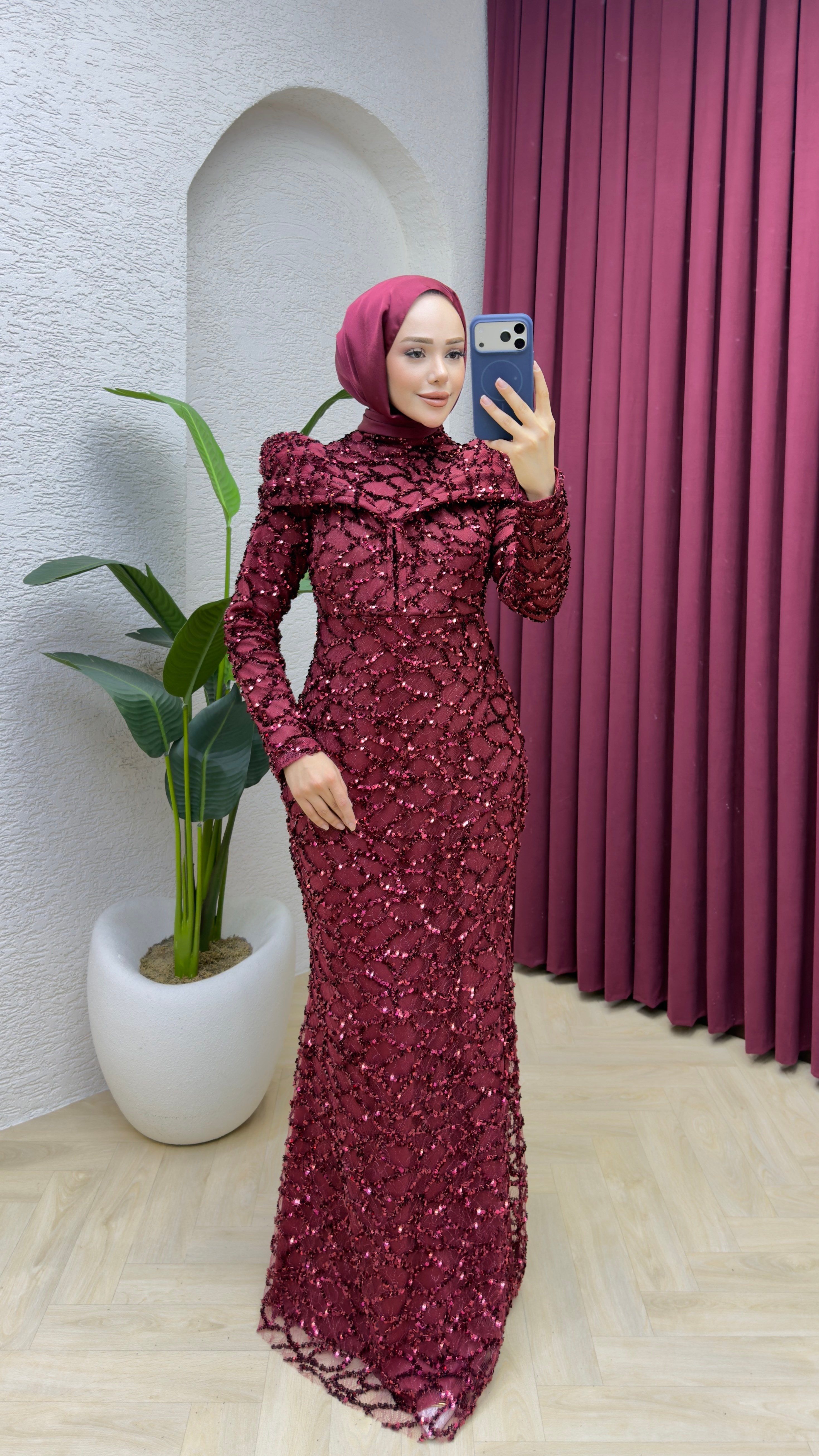 Hanzade Tasarım Abiye 1038 Bordo