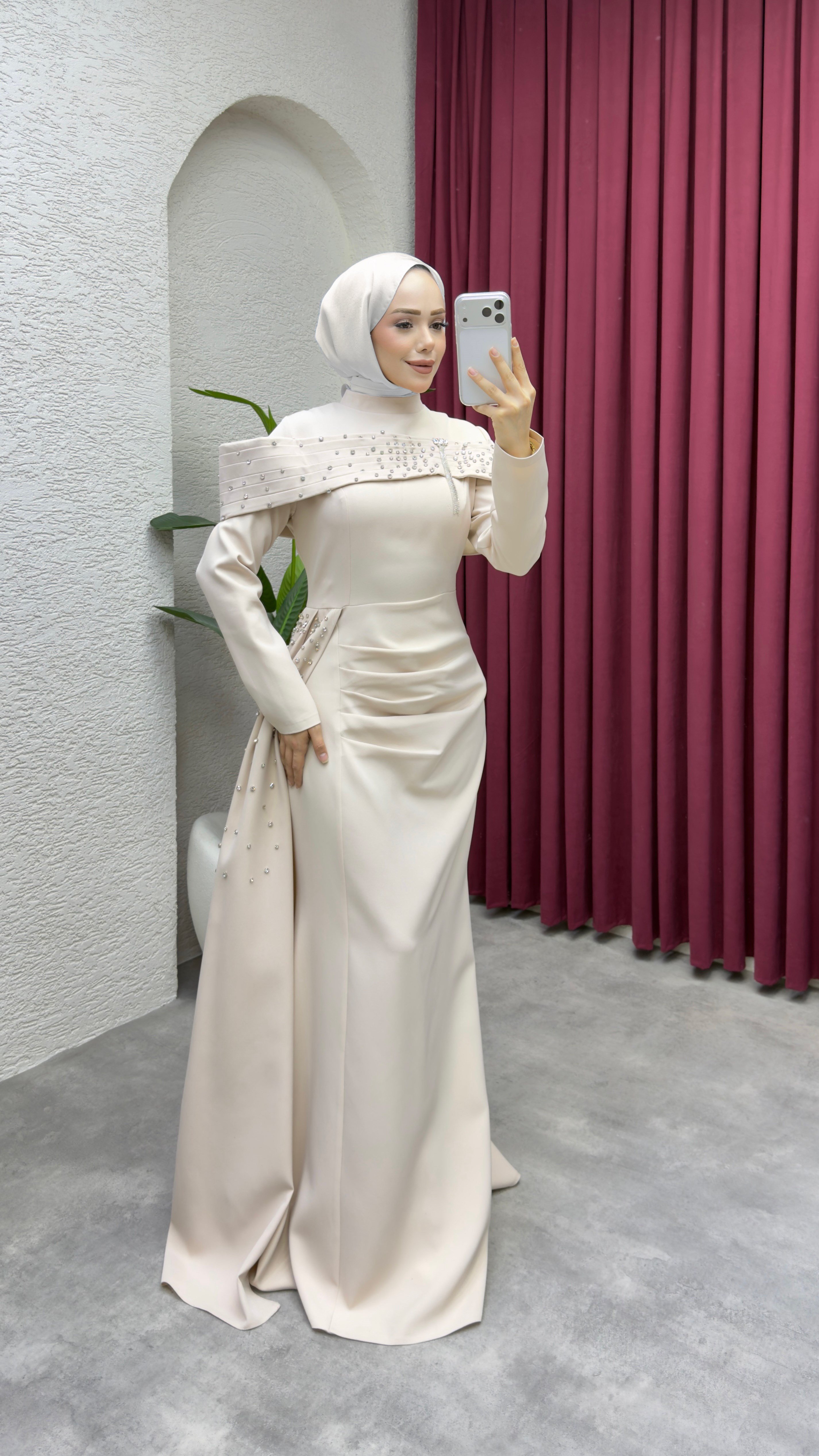 Hürrem Degaje Detay Abiye 8090 Taş
