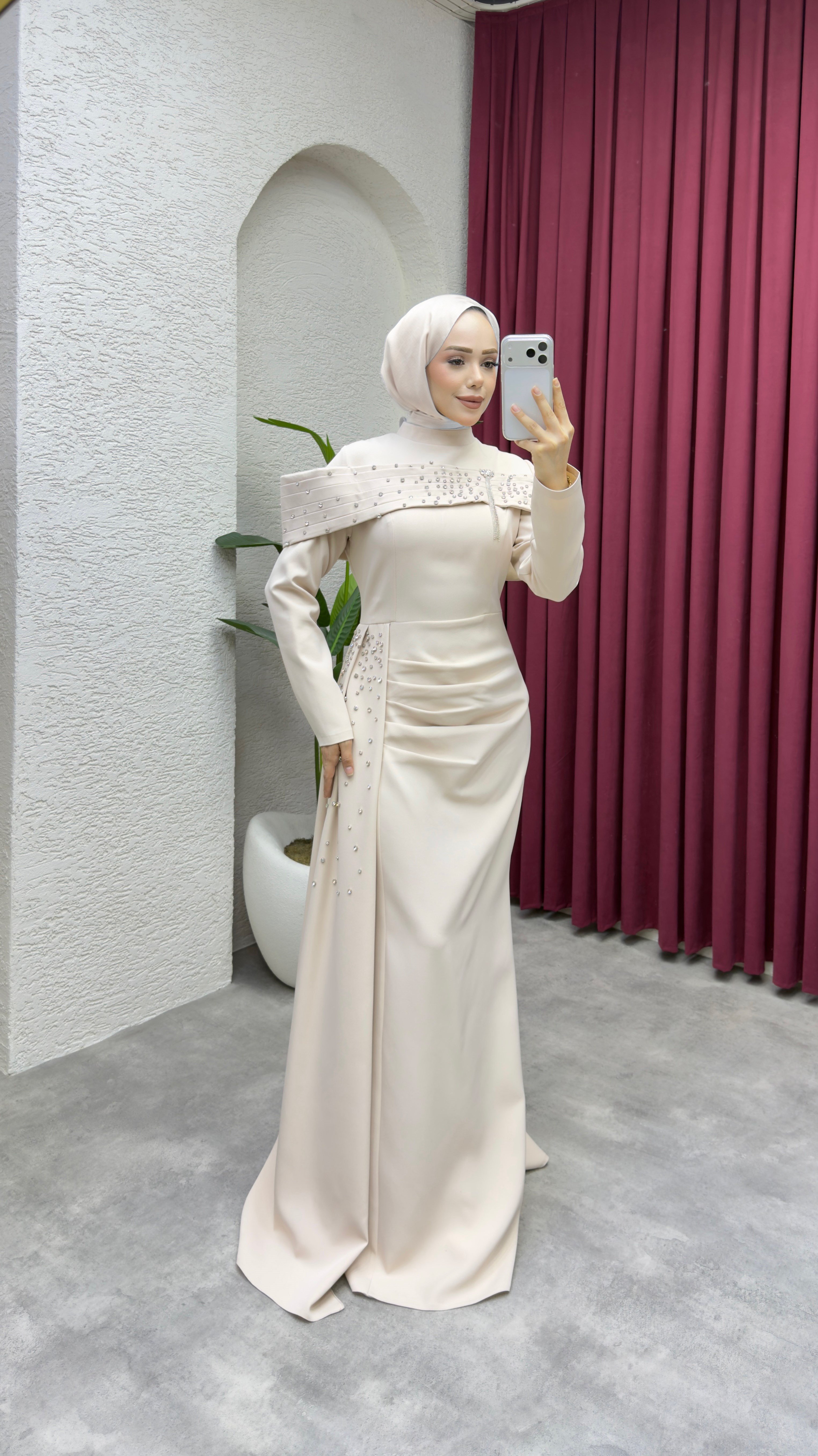 Hürrem Degaje Detay Abiye 8090 Taş