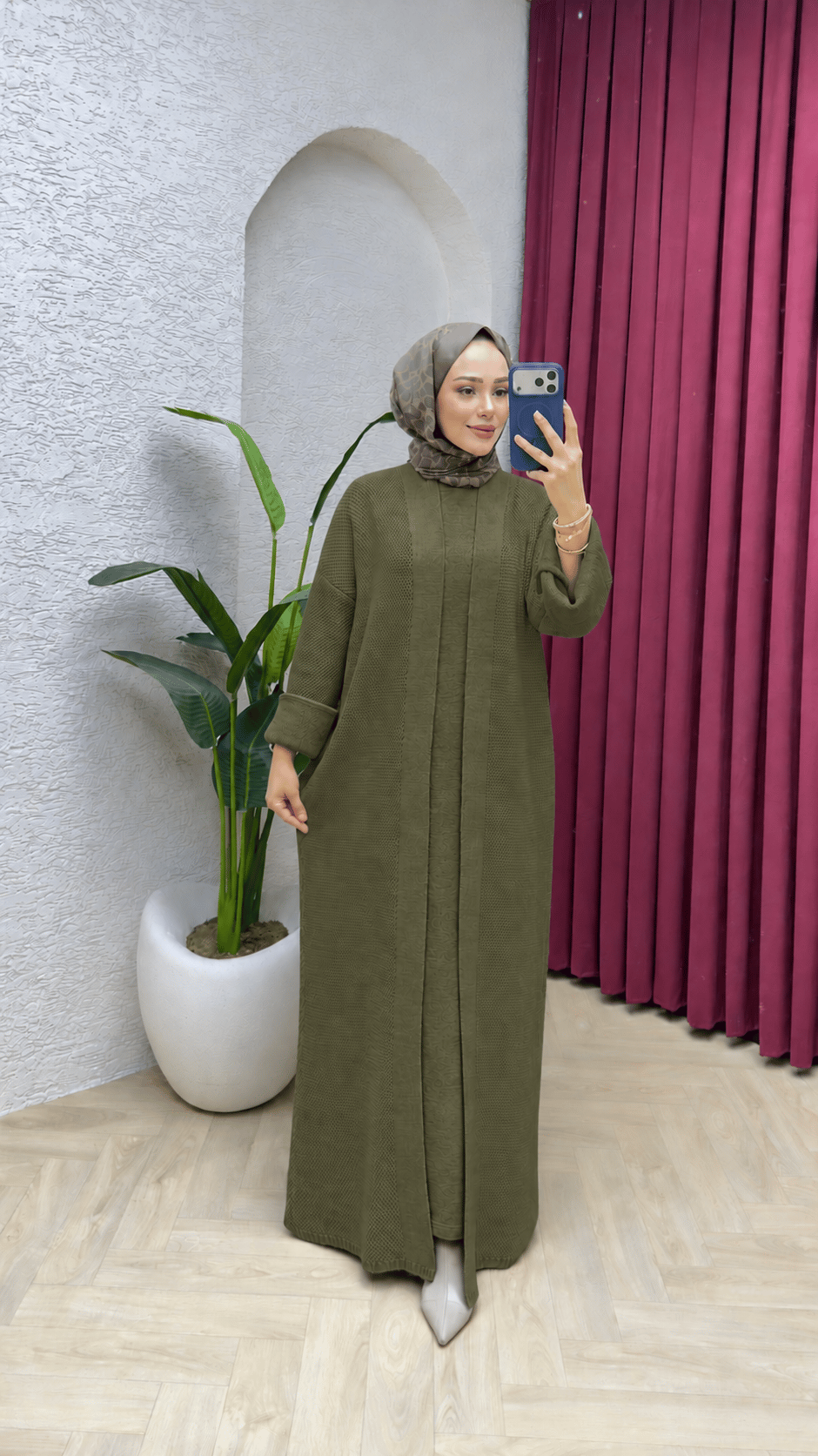 Lale Triko Abaya Takım 7022 Haki