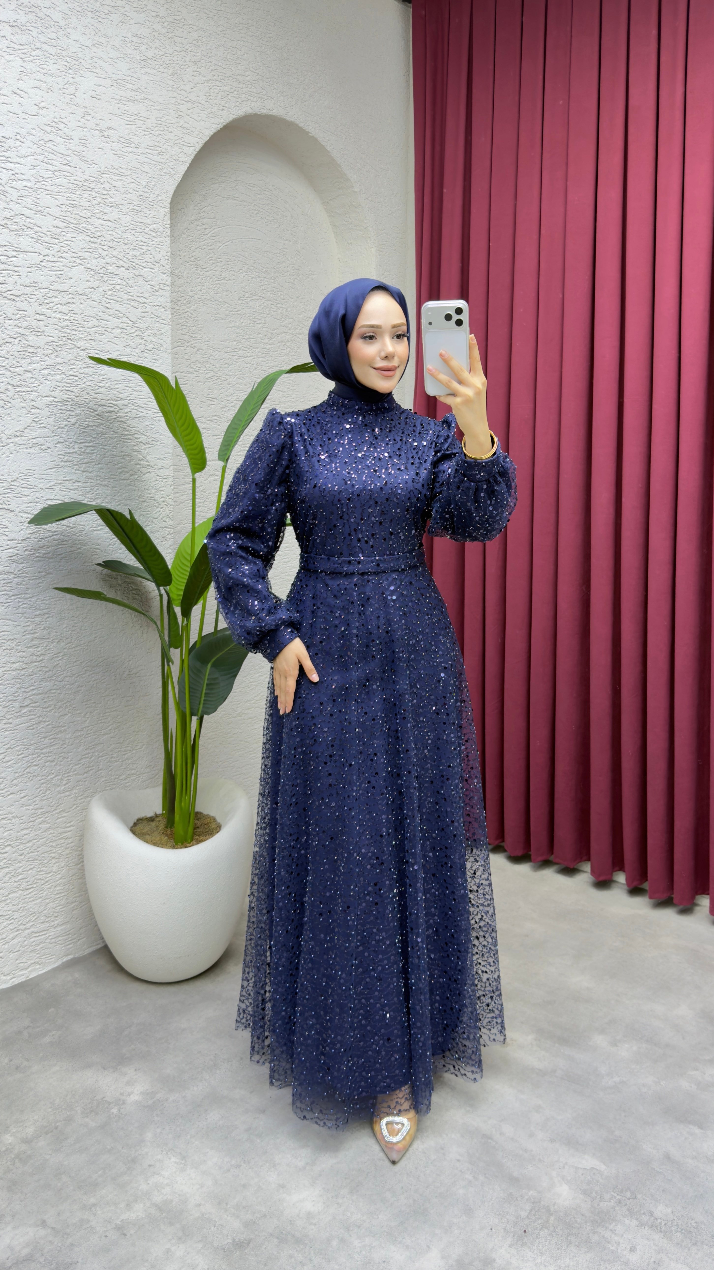 Maral Pullu Abiye 6653 Lacivert