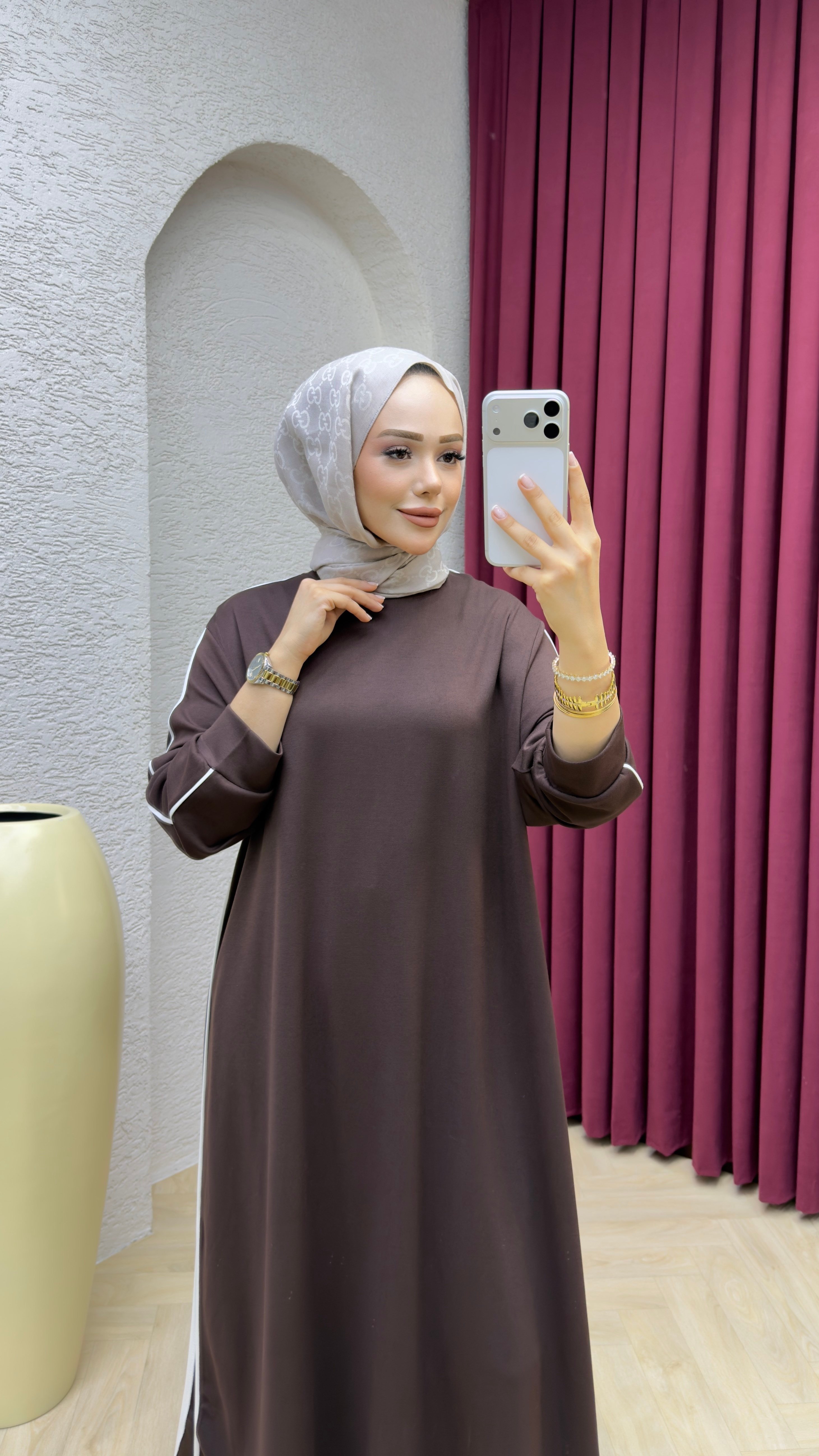 Merve Pantolonlu Takım 2723 Kahverengi