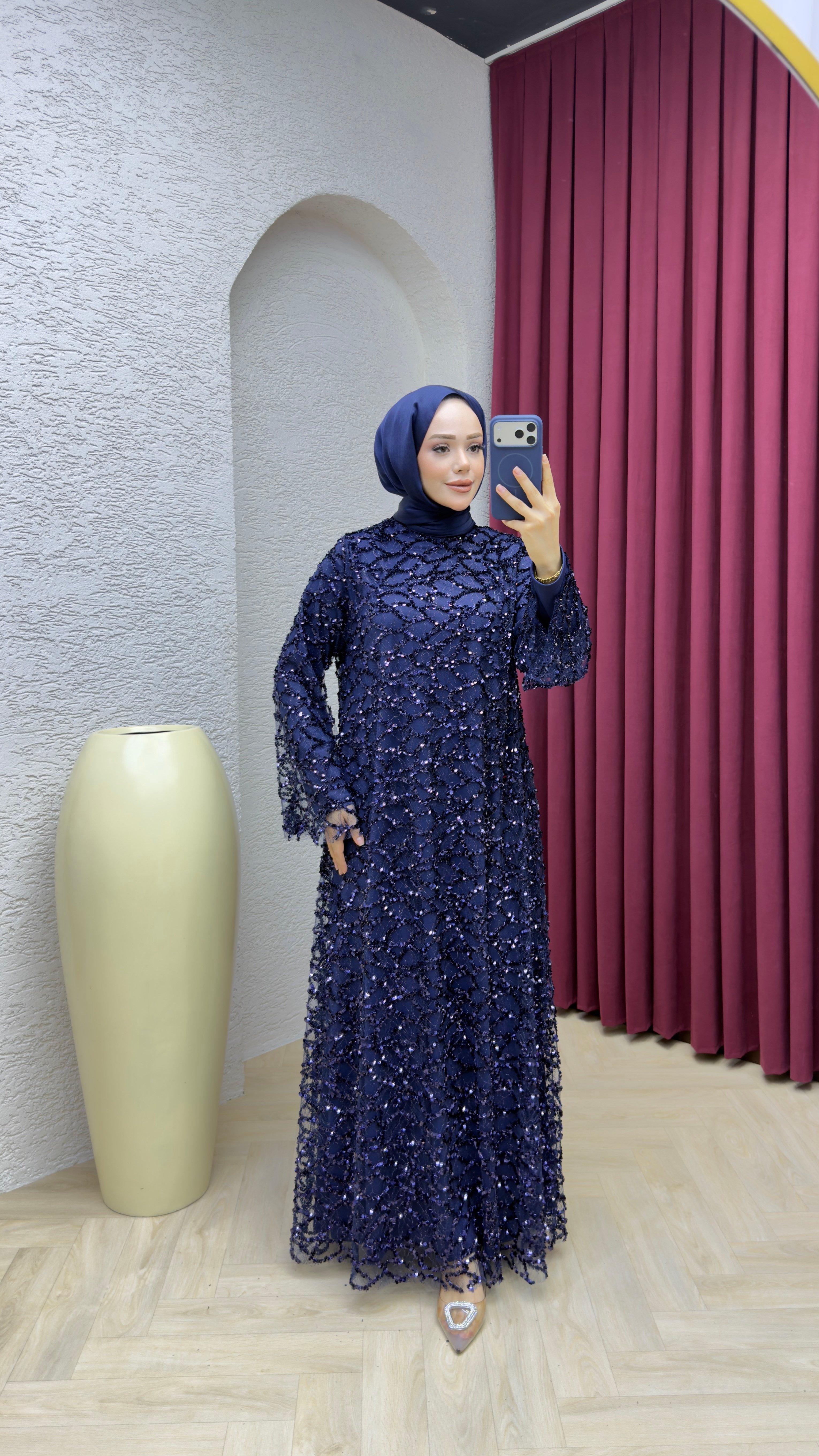 Meyra Payet Abiye 1036 Lacivert