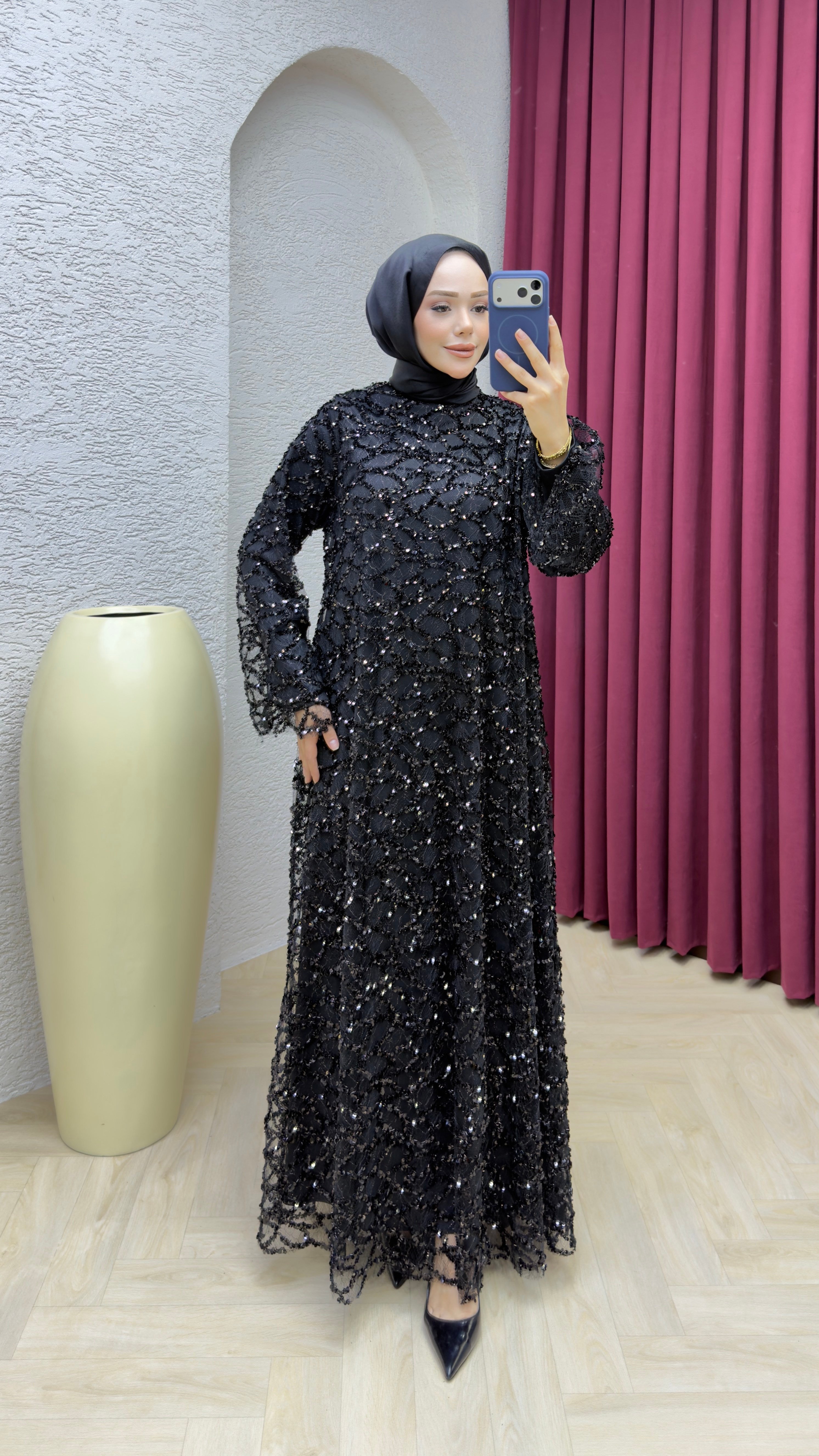 Meyra Payet Abiye 1036 Siyah