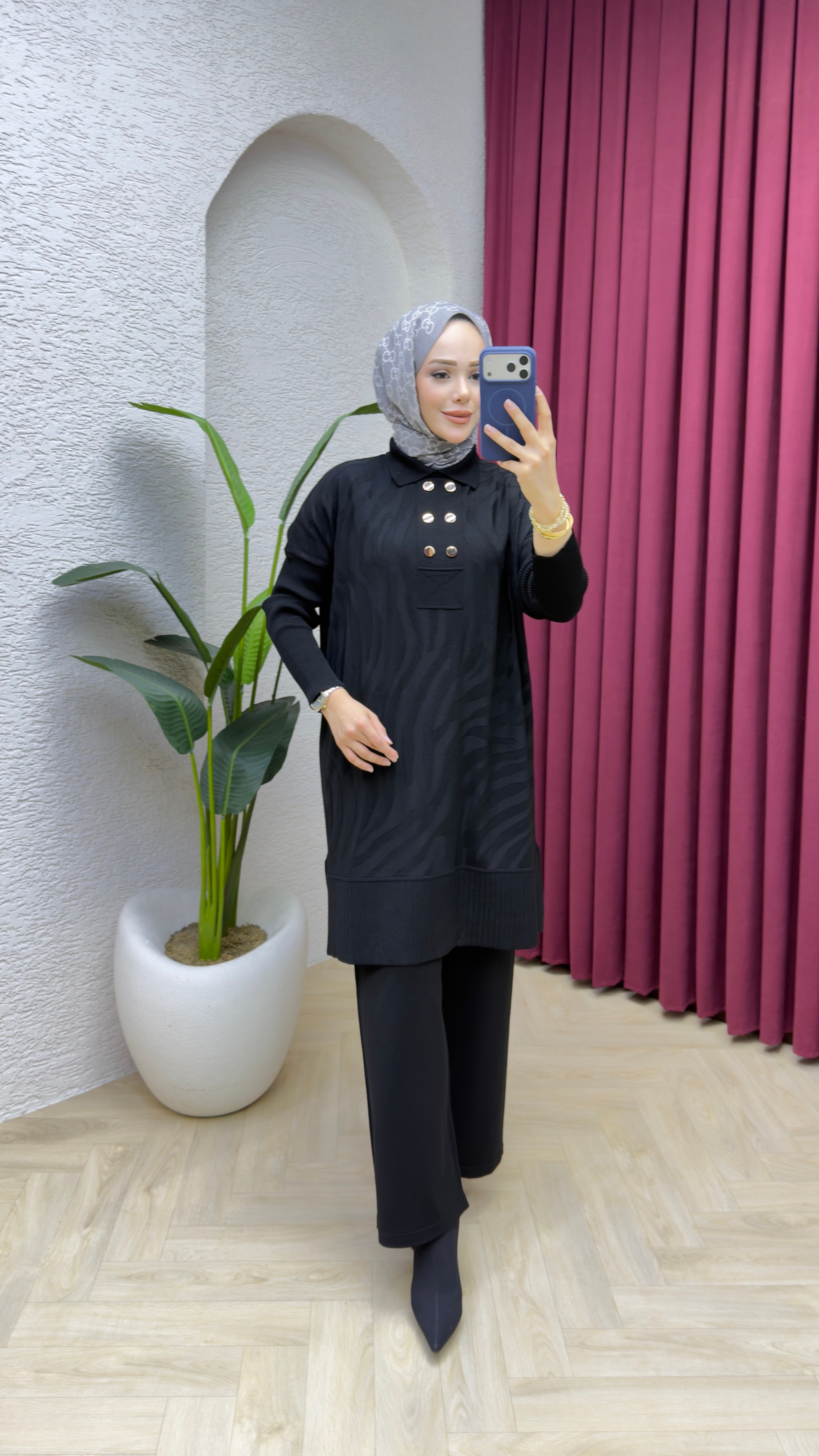 Narin Merserize Takım 7024 Siyah