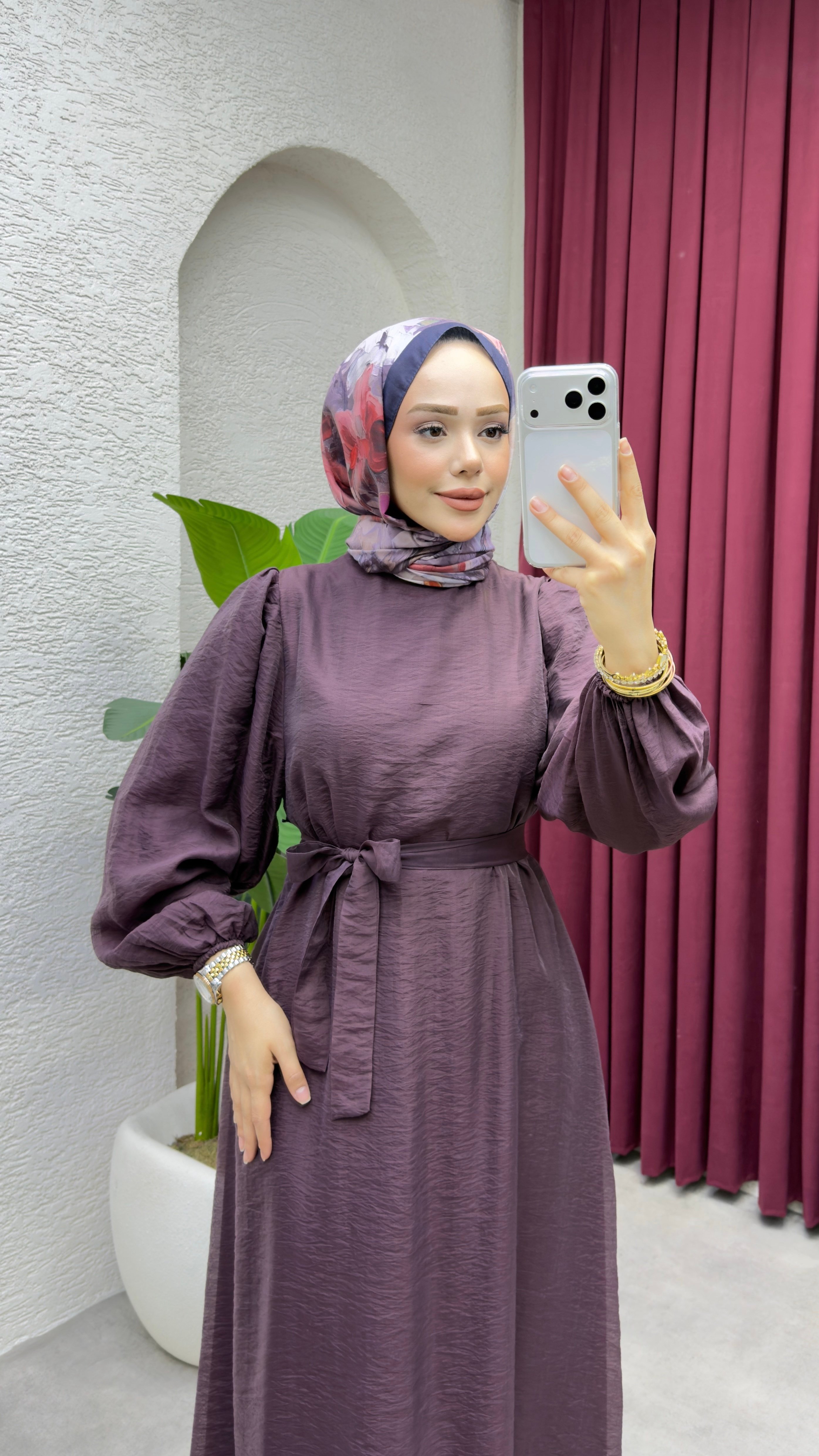 Selin Elbise 1025 Mürdüm