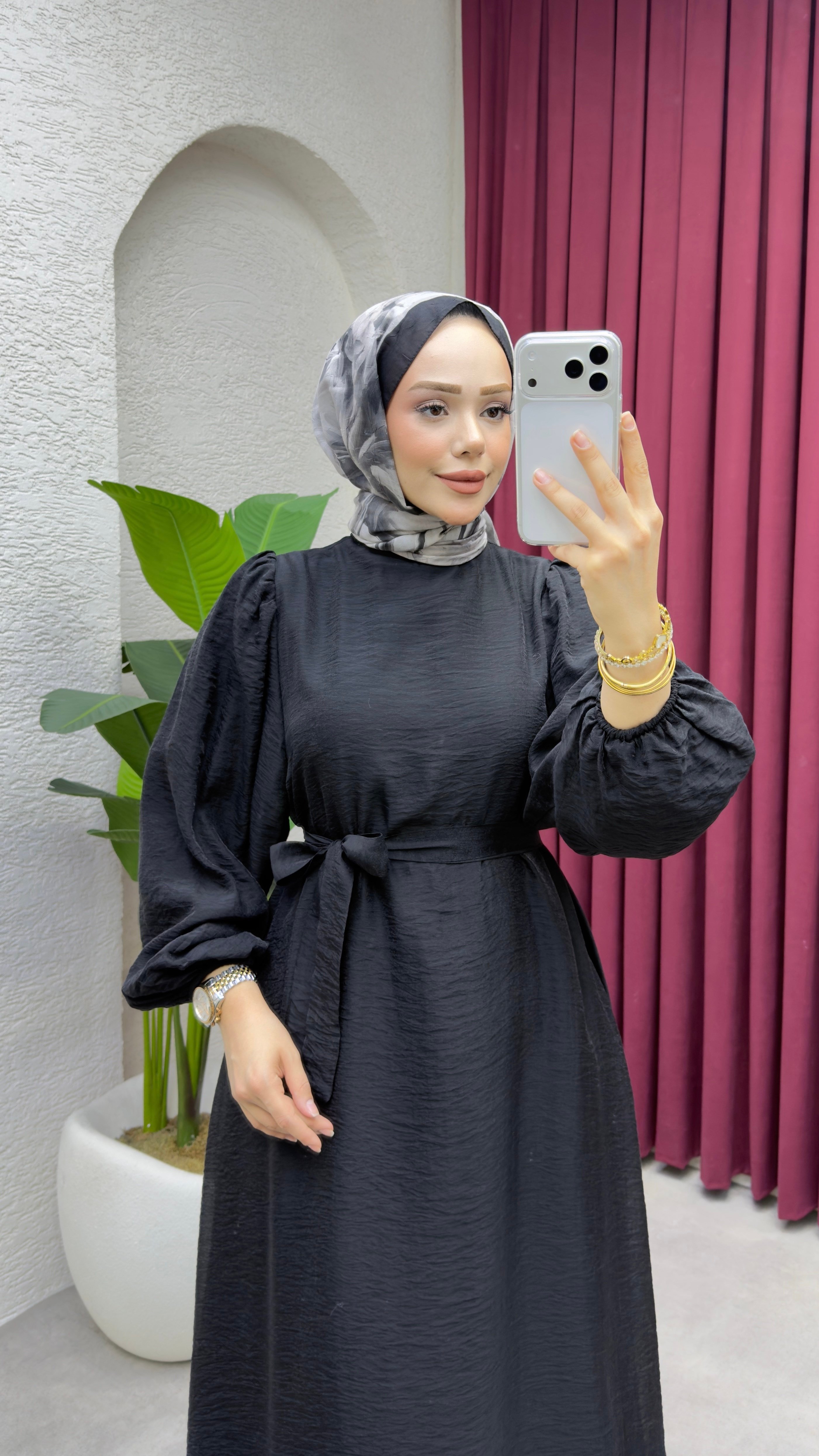 Selin Elbise 1025 Siyah