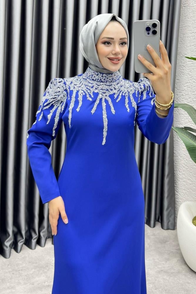 Sofia Pul Detaylı Abiye Elbise | Saks