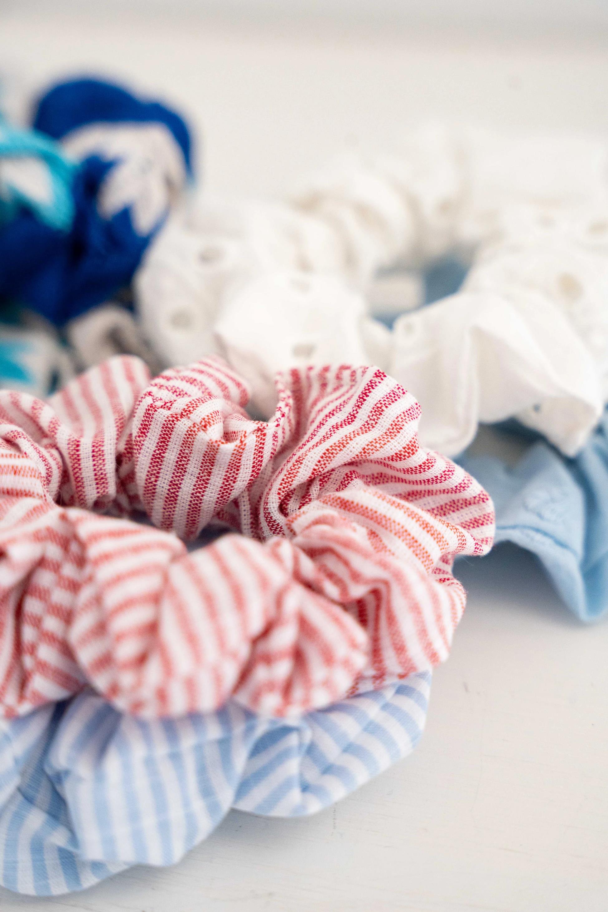 2’Lİ LASTİK TOKA (SCRUNCHIE) SETİ - PAMUK & KETEN LASTİK TOKA SETİ