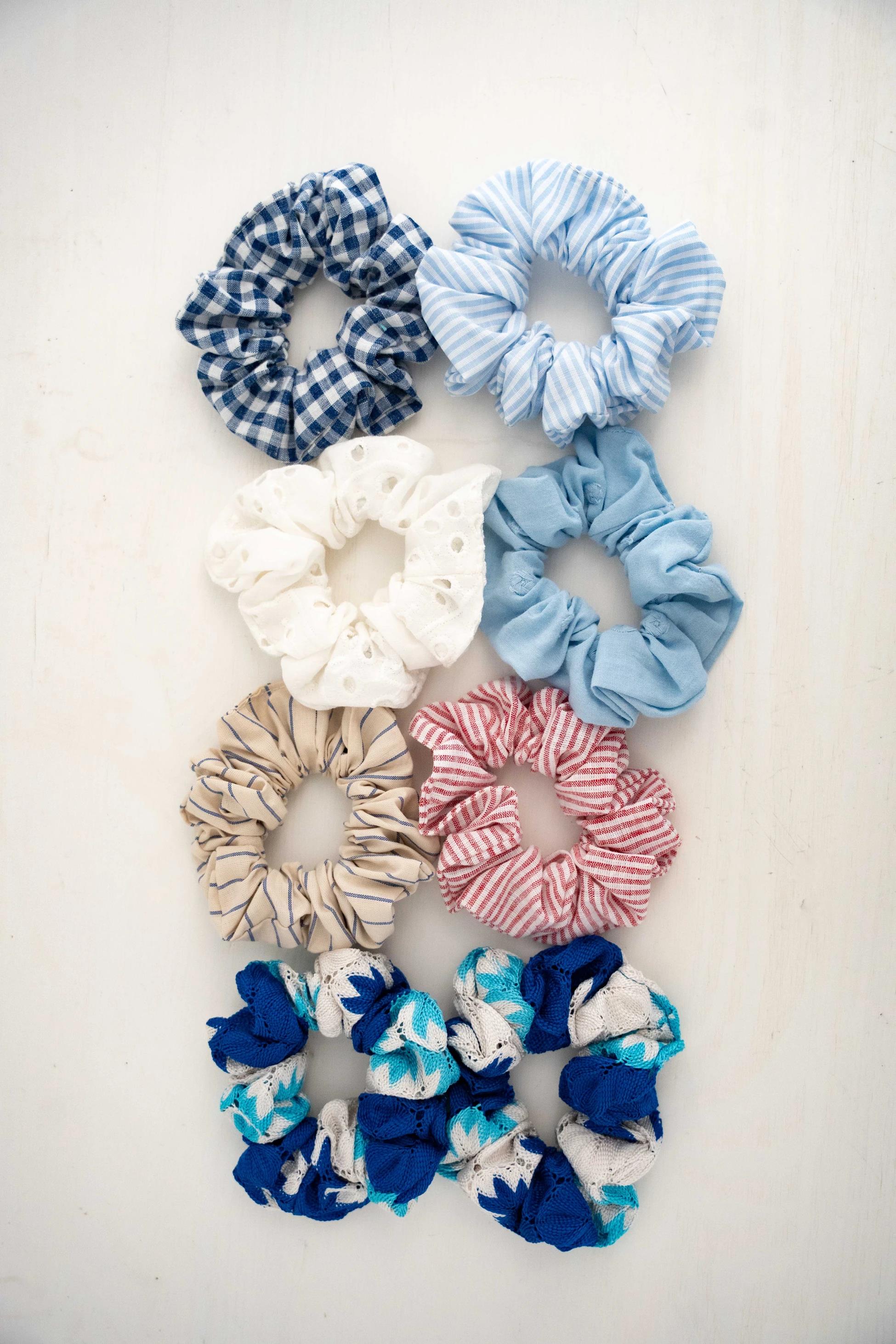 2’Lİ LASTİK TOKA (SCRUNCHIE) SETİ - PAMUK & KETEN LASTİK TOKA SETİ