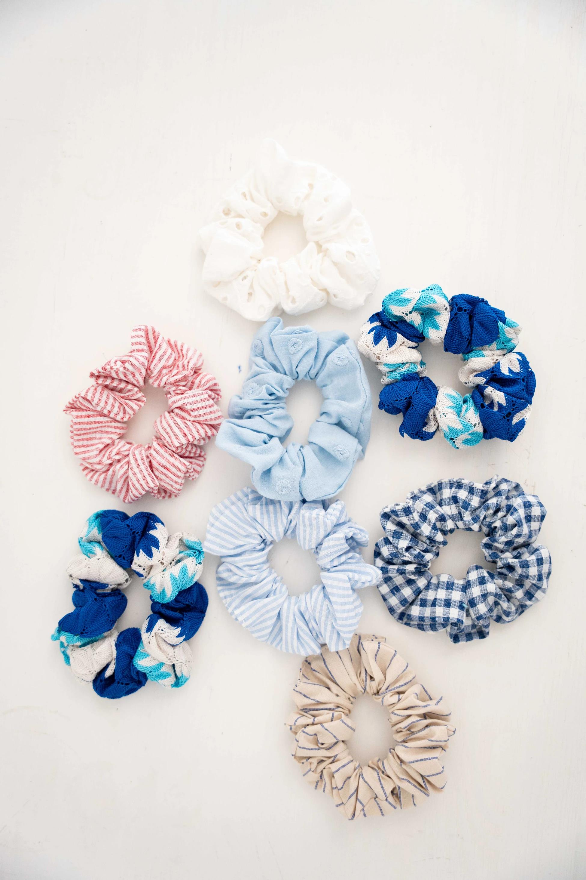 2’Lİ LASTİK TOKA (SCRUNCHIE) SETİ - PAMUK & KETEN LASTİK TOKA SETİ