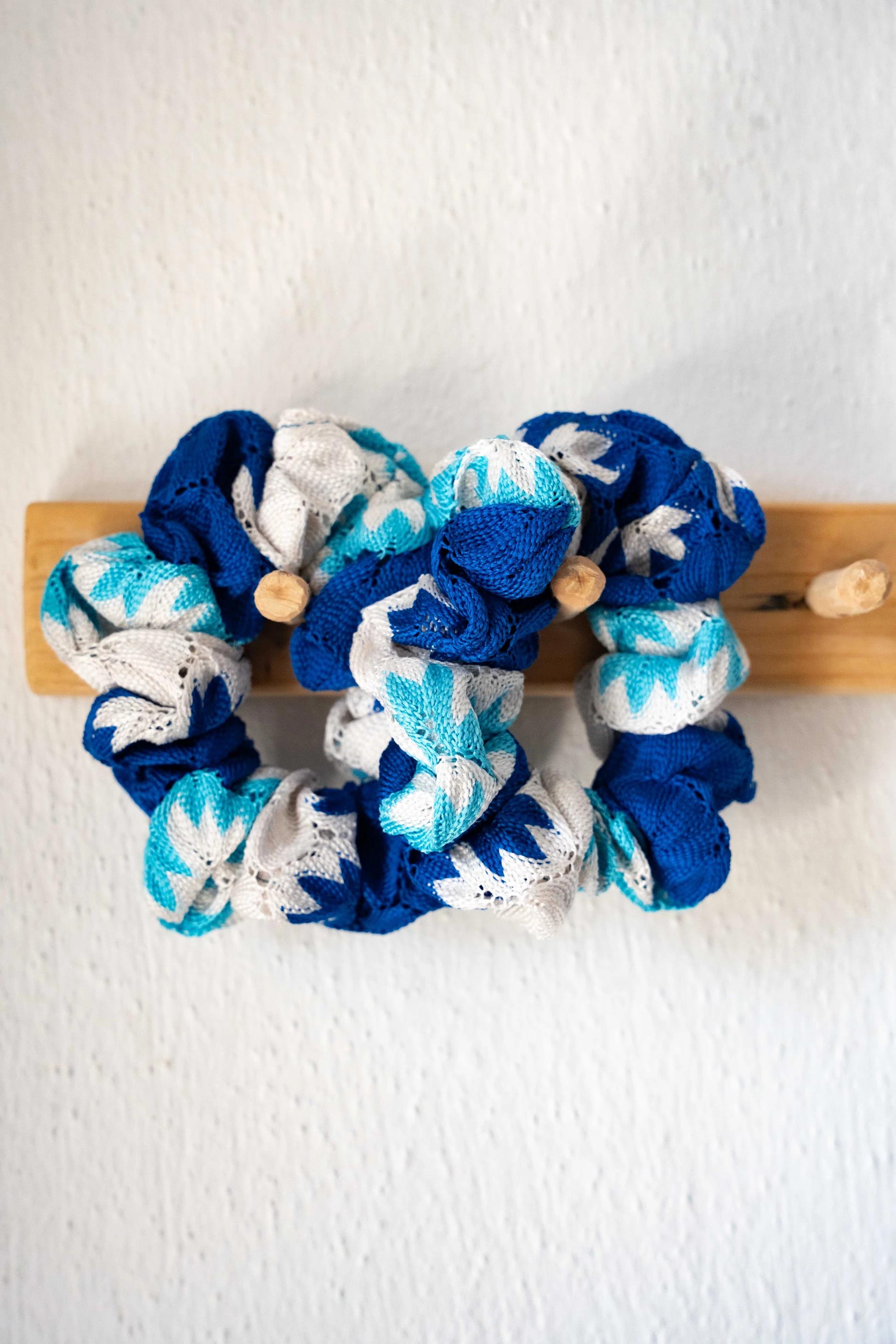 2’Lİ LASTİK TOKA (SCRUNCHIE) SETİ - PAMUK & KETEN LASTİK TOKA SETİ