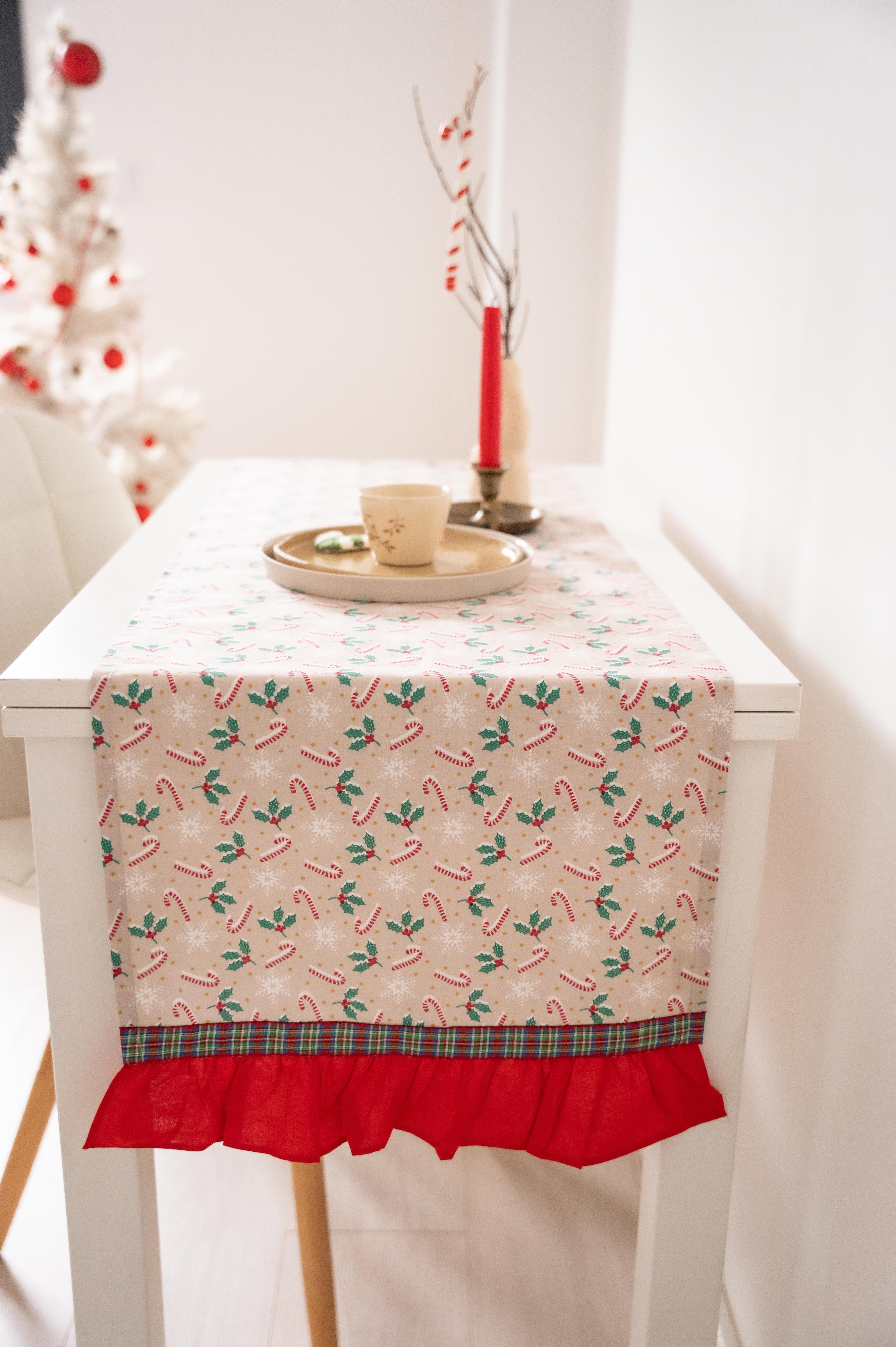 CANDY CANE YILBAŞI MASA RUNNER