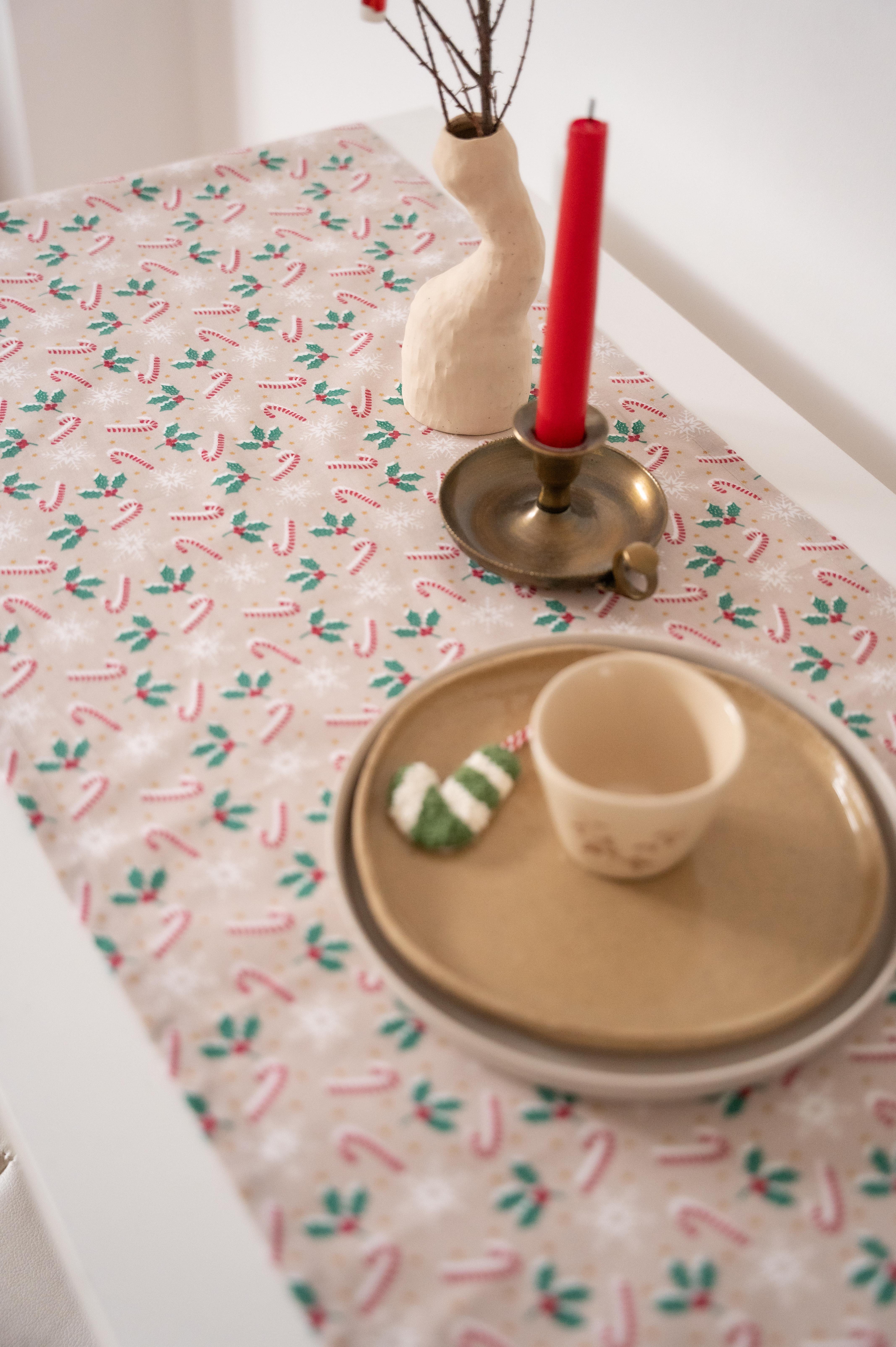CANDY CANE YILBAŞI MASA RUNNER