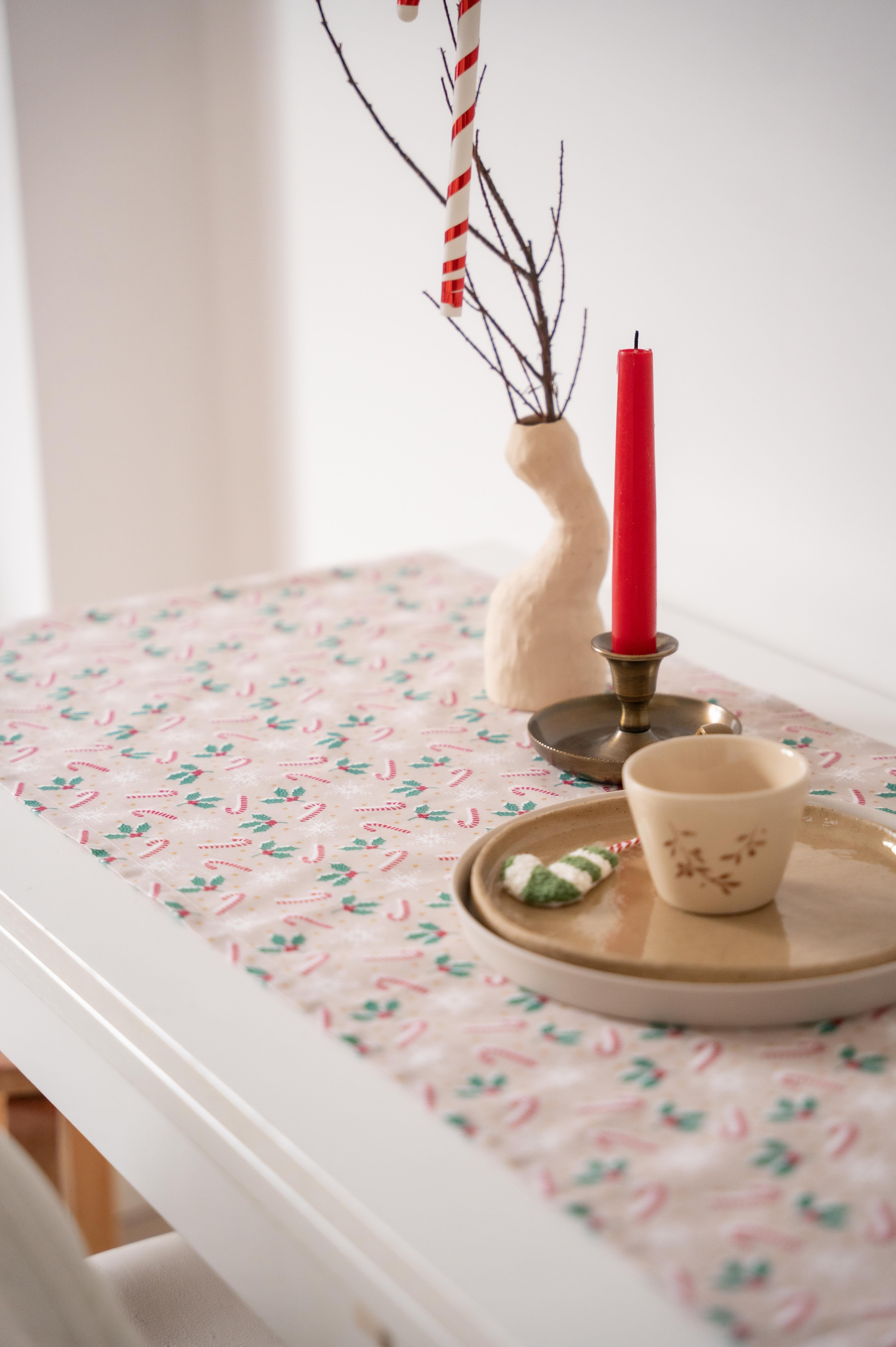 CANDY CANE YILBAŞI MASA RUNNER