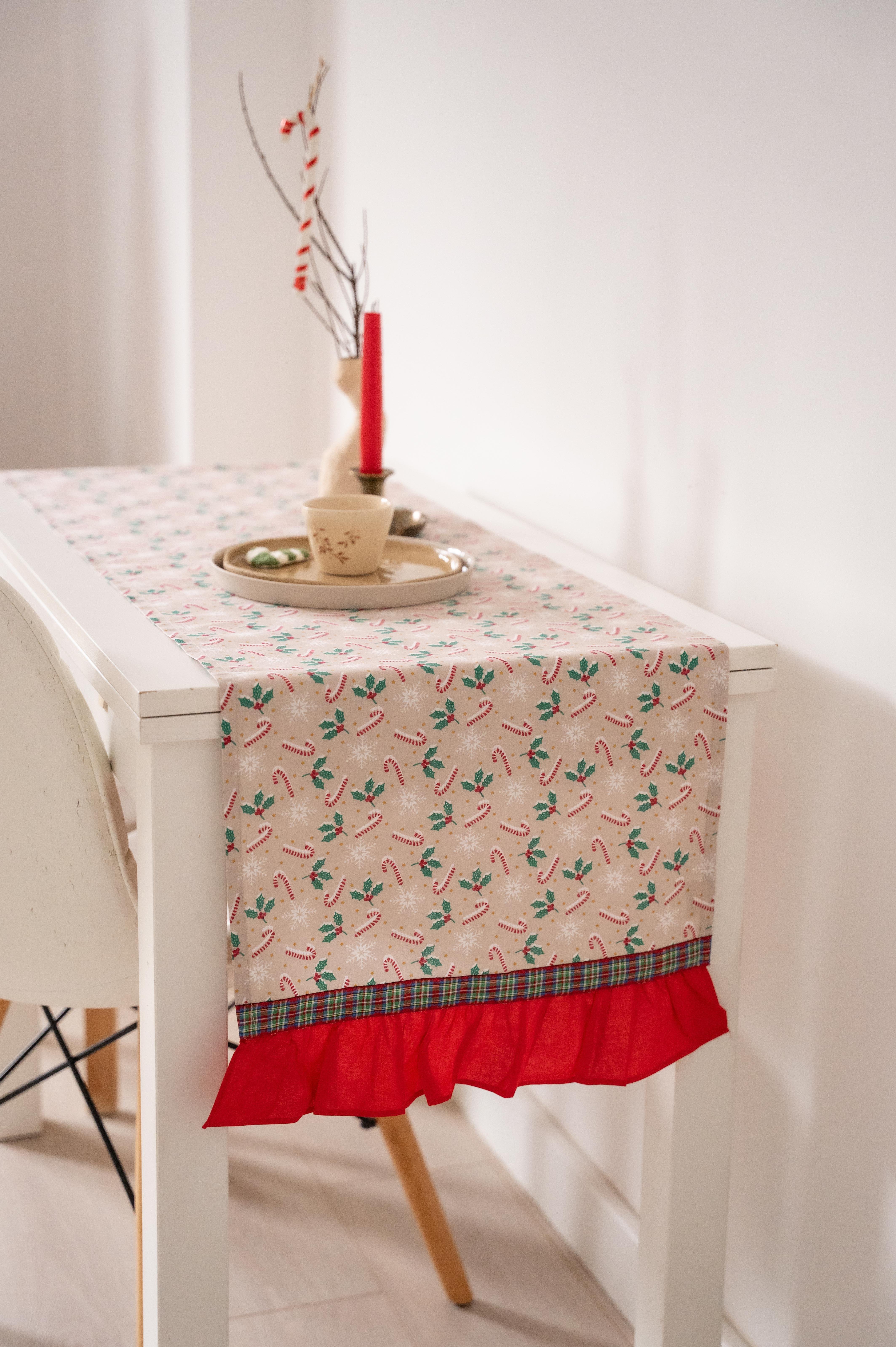 CANDY CANE YILBAŞI MASA RUNNER
