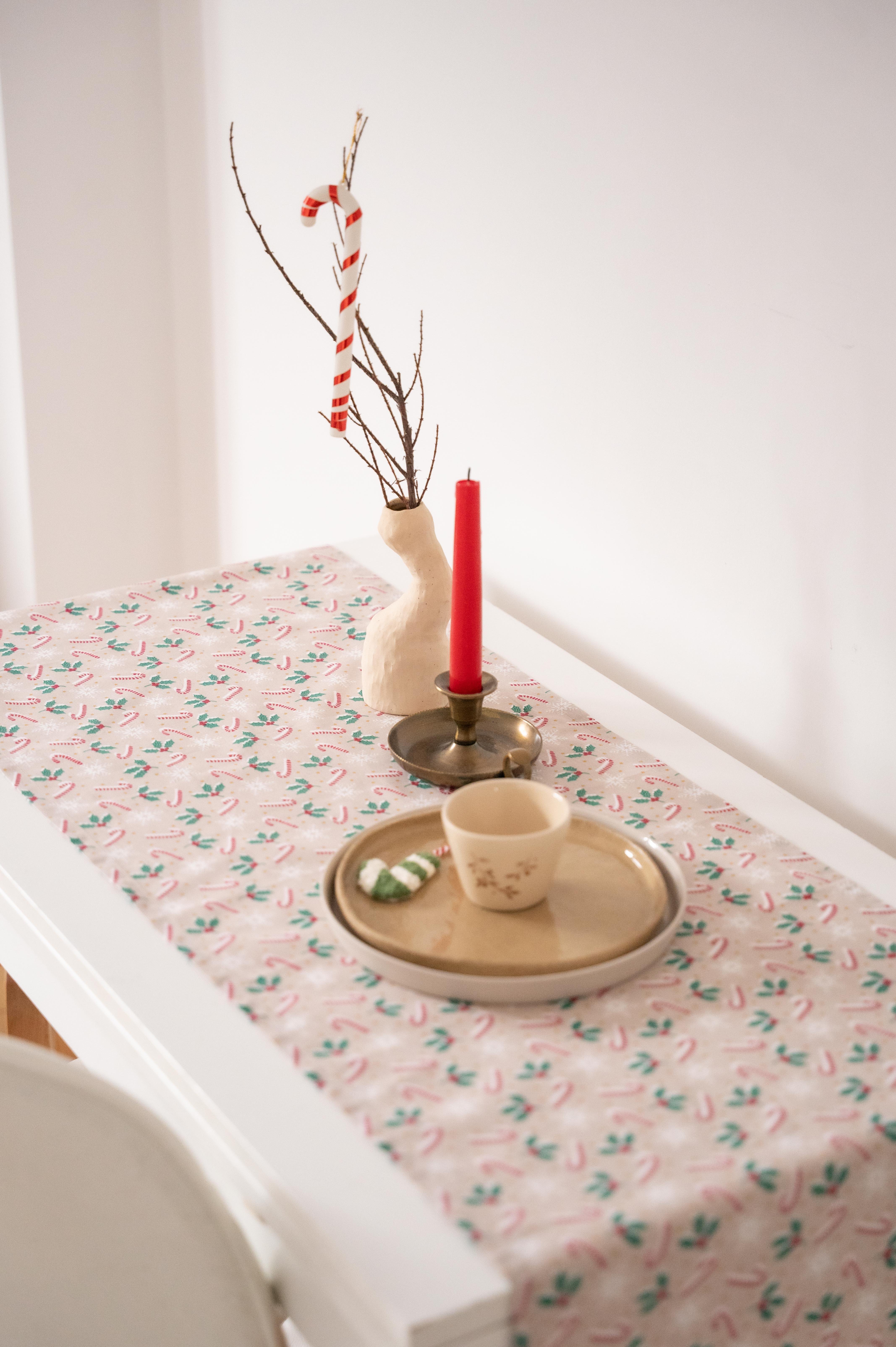 CANDY CANE YILBAŞI MASA RUNNER