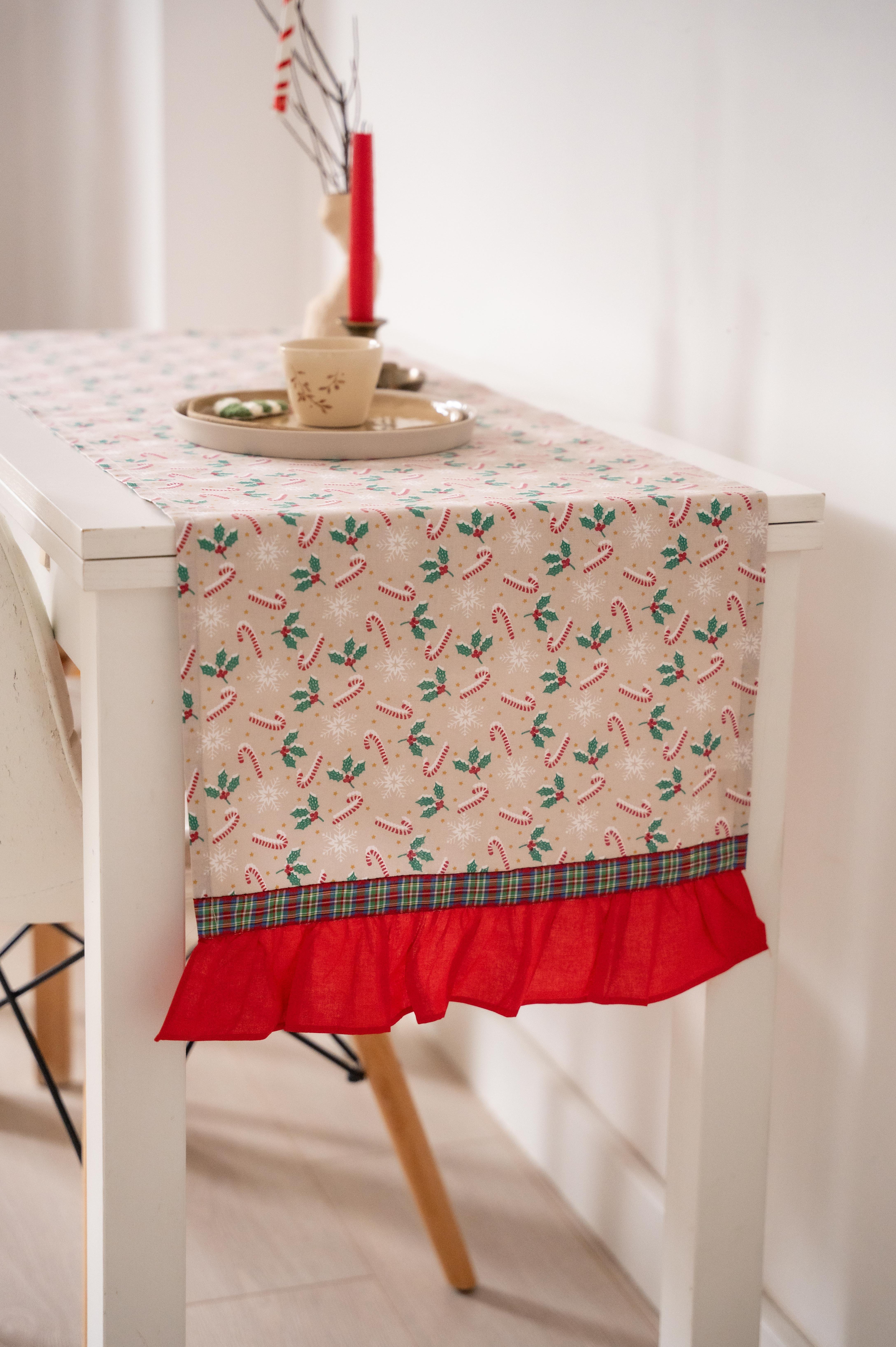 CANDY CANE YILBAŞI MASA RUNNER