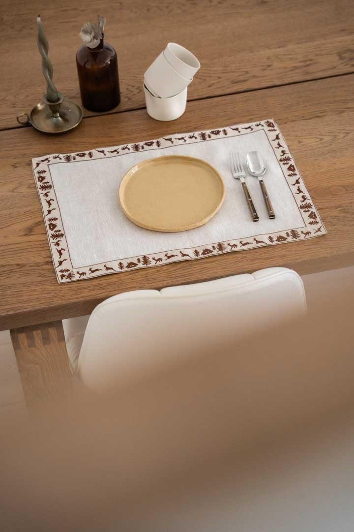 KIŞ MOTİFLİ KETEN AMERİKAN SERVİS
