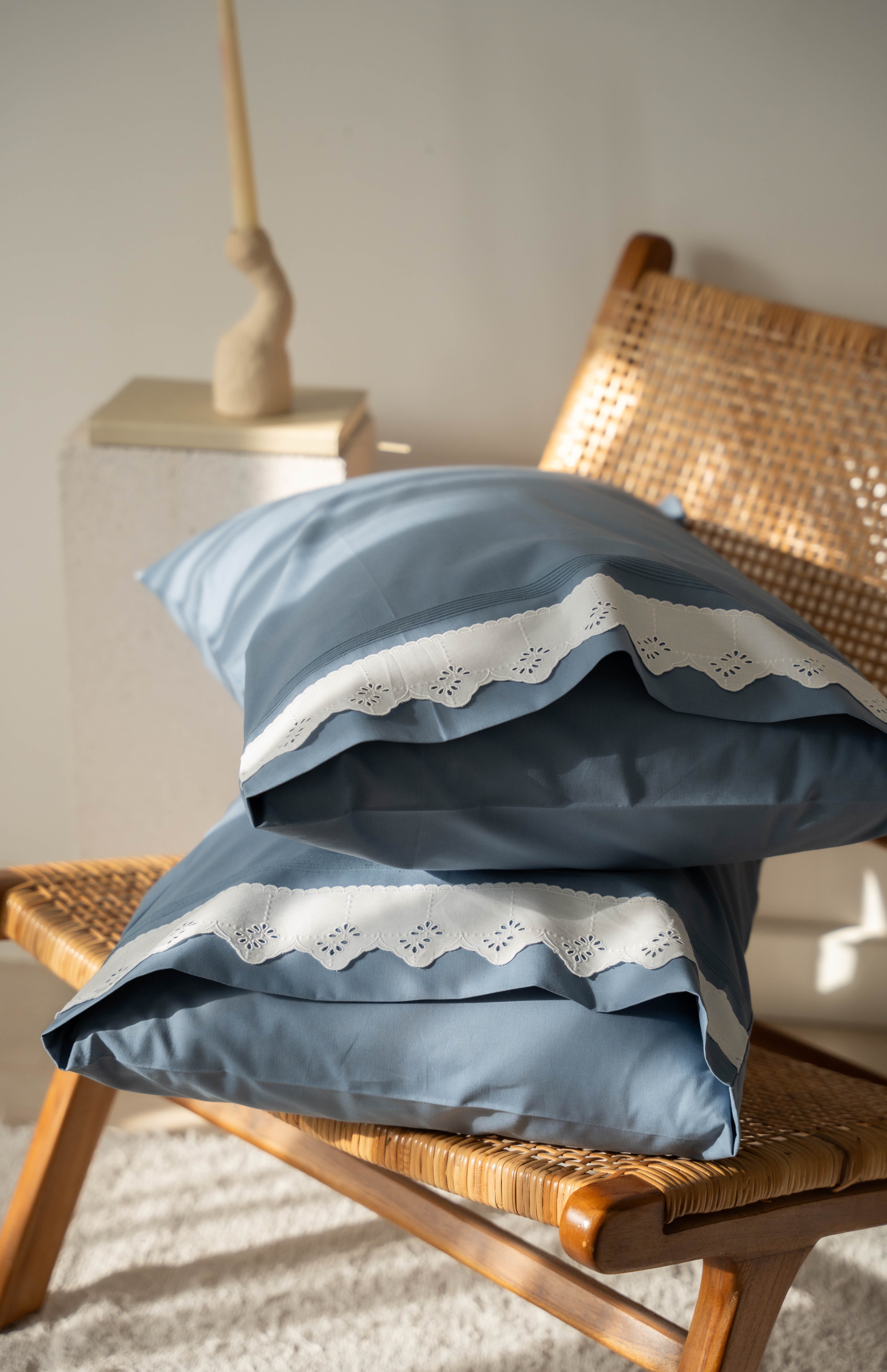NERVÜRLÜ FİSTOLU ÖZEL KOLEKSİYON YASTIK KILIFI SETİ