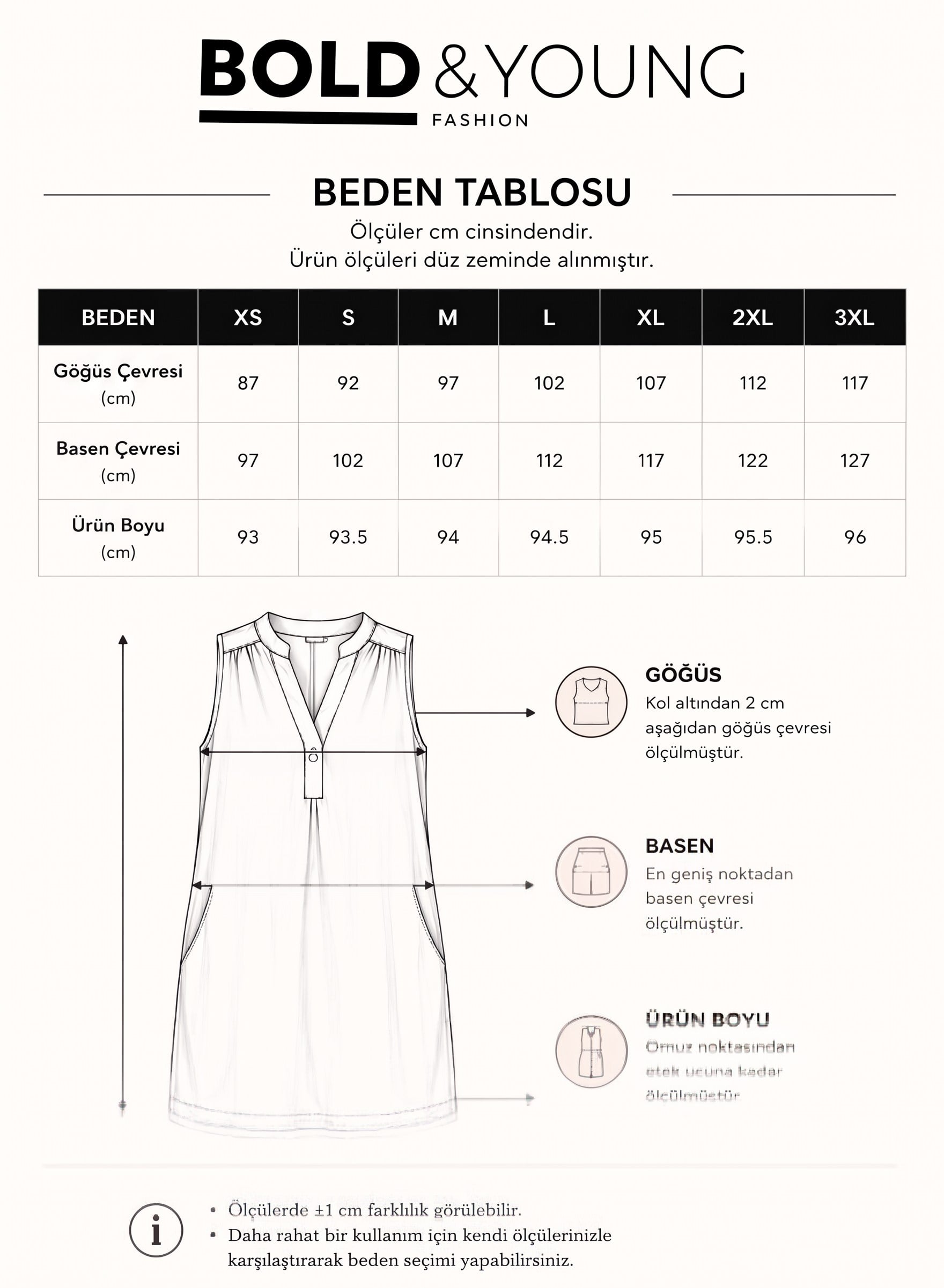Bold & Young Kadın Bej V Yaka Kolsuz Cepli Modal Kumaş Elbise