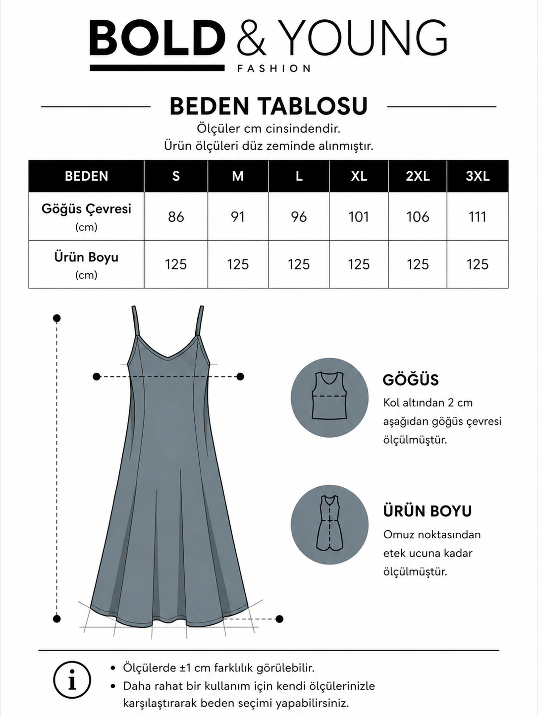 Bold & Young Kadın Gri Modal Kumaş V Yaka Askılı  Elbise
