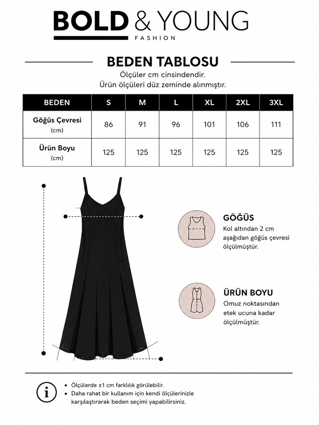 Bold & Young Kadın Siyah Modal Kumaş Askılı Elbise