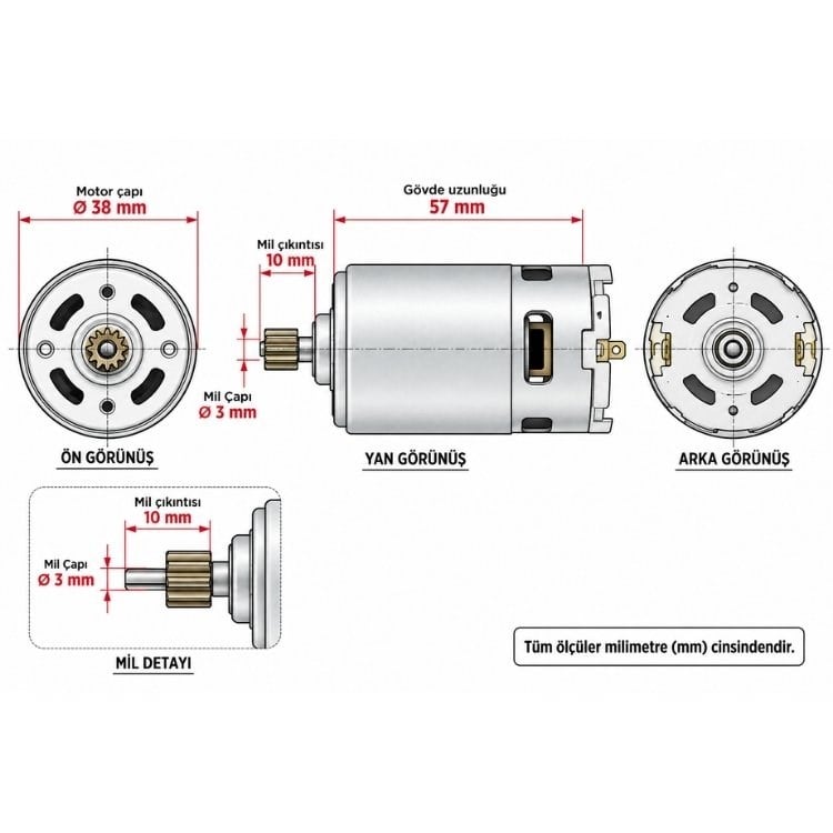 BOSCH ORJİNAL DC MOTOR
