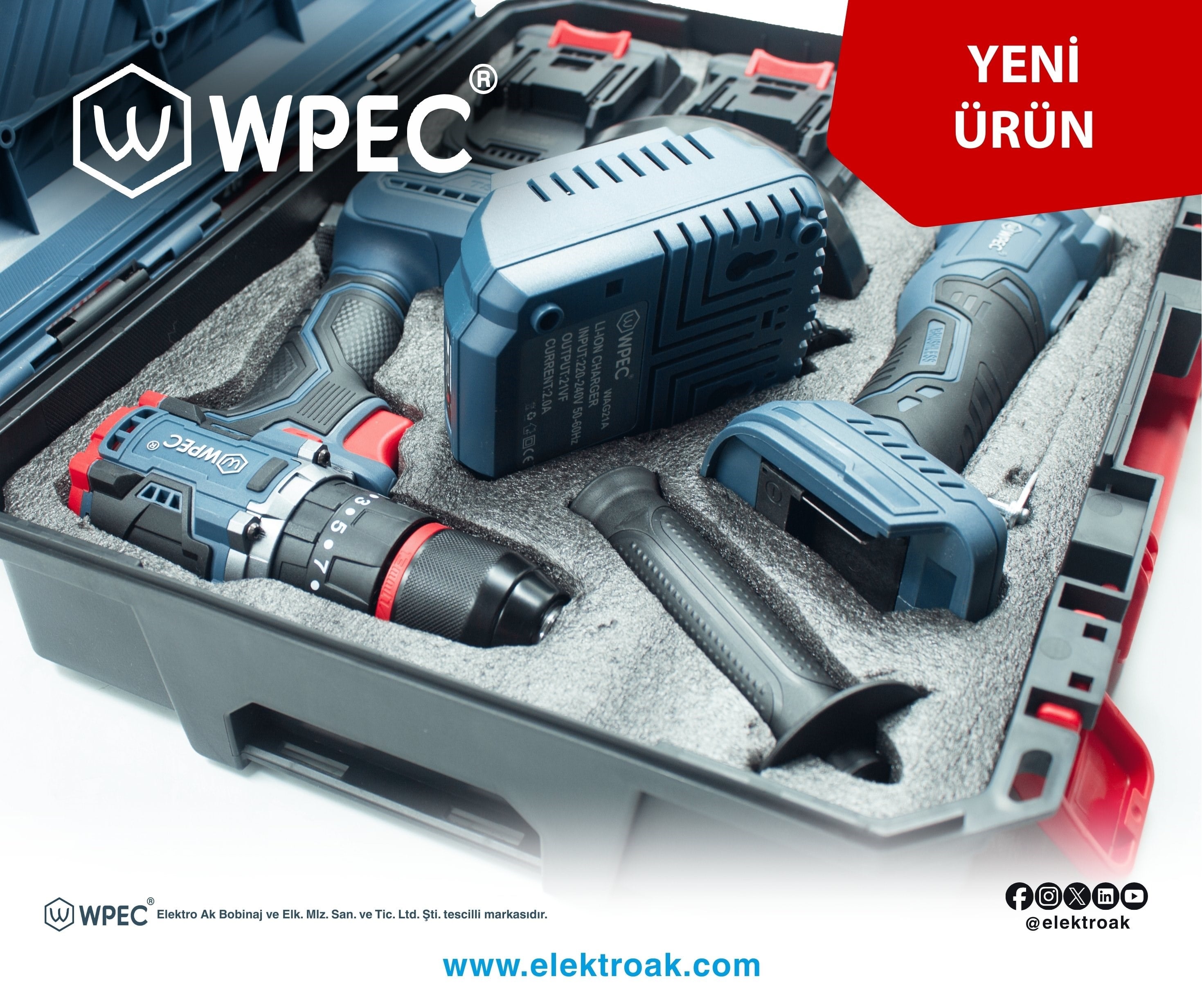 WPEC 21V 4.0AH 2 Lİ SET
