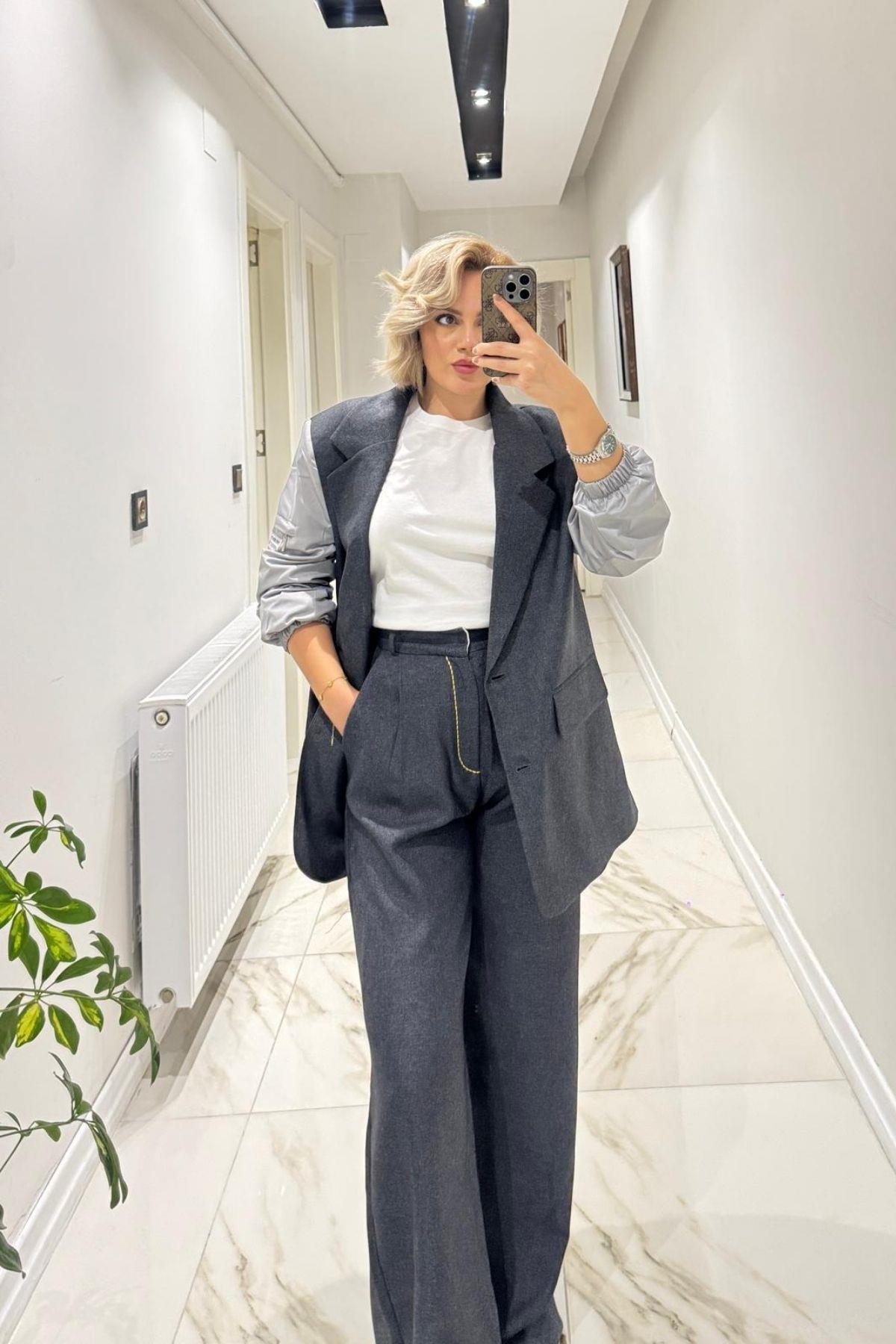 Boyfriend Blazer Kadın Takım