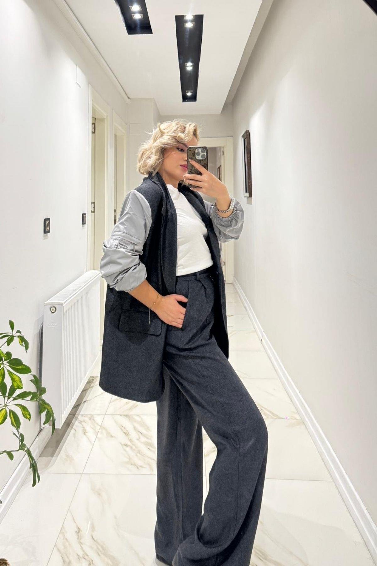 Boyfriend Blazer Kadın Takım