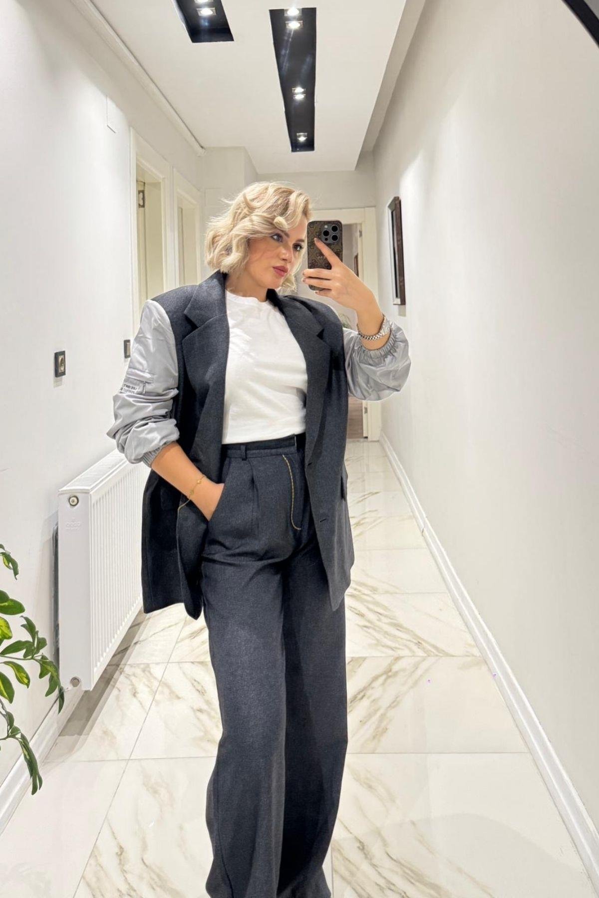 Boyfriend Blazer Kadın Takım