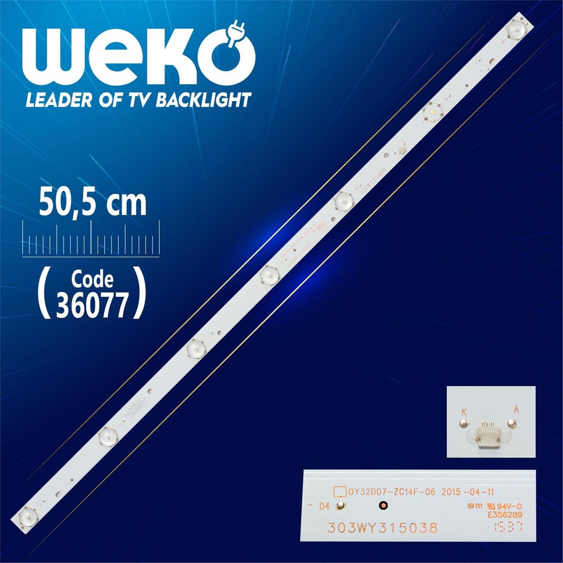 Weko 0732D07-ZC14F-06 532WY315M06 50.5 Cm Tv Led Bar - Tv Led Bar
