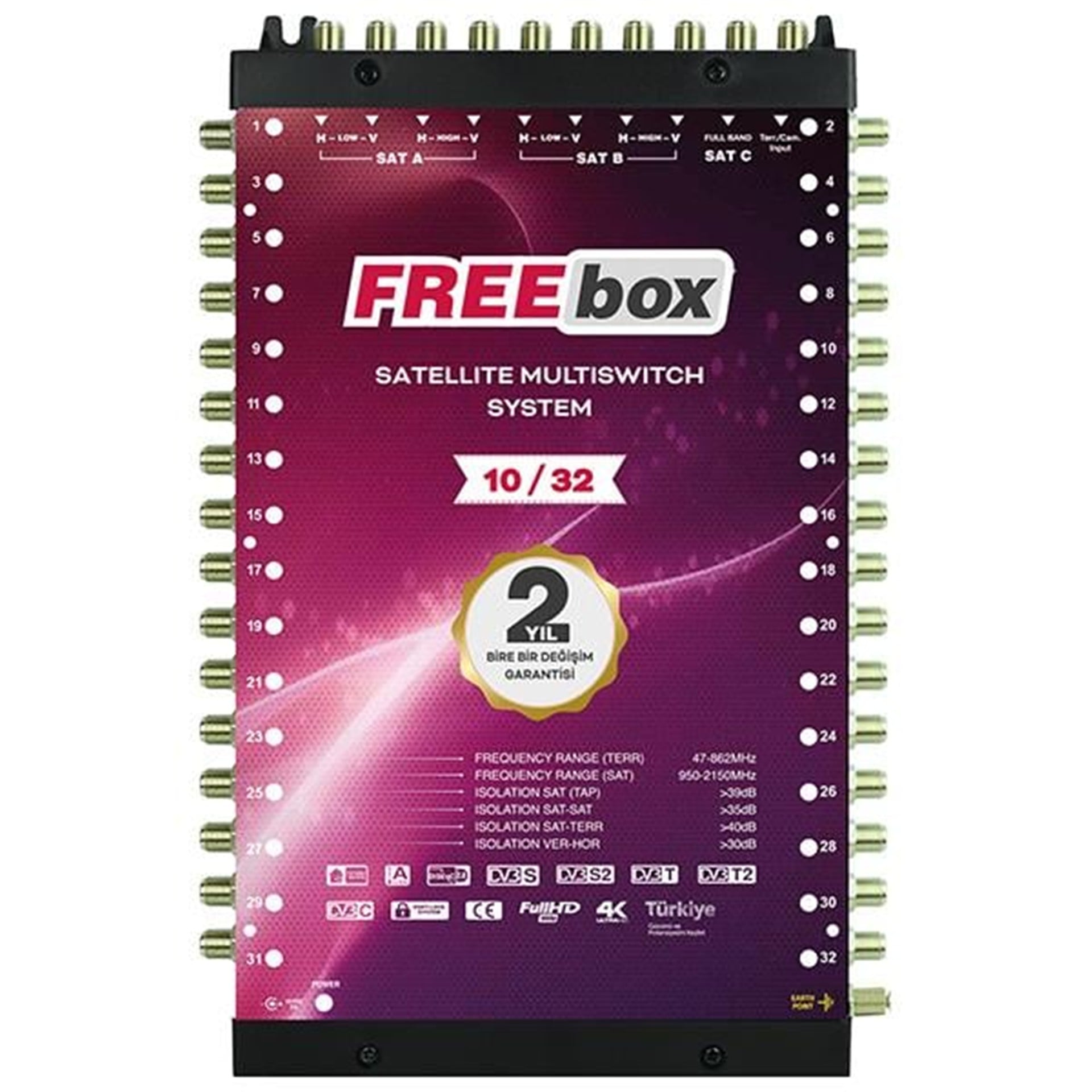 Freebox 10X32 Sonlu Santral Freebox - Freebox Sonlu Uydu Santral