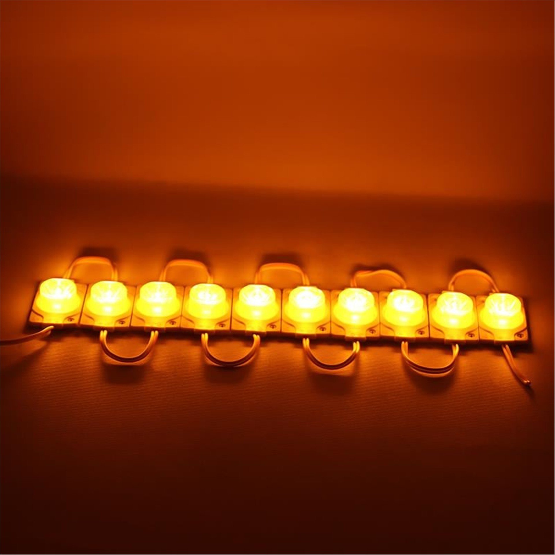 Powermaster 12 Volt 1.5 Watt LED Modül - Sarı Renk - 3030 Çip - 40x30 mm - Modül Led