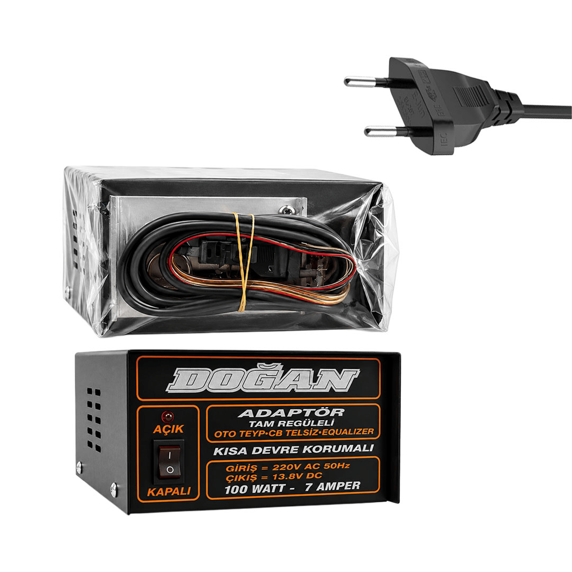 Doğan 12 Volt 7 Amper Regüleli Adaptör Doğan - Regüleli Adaptörler