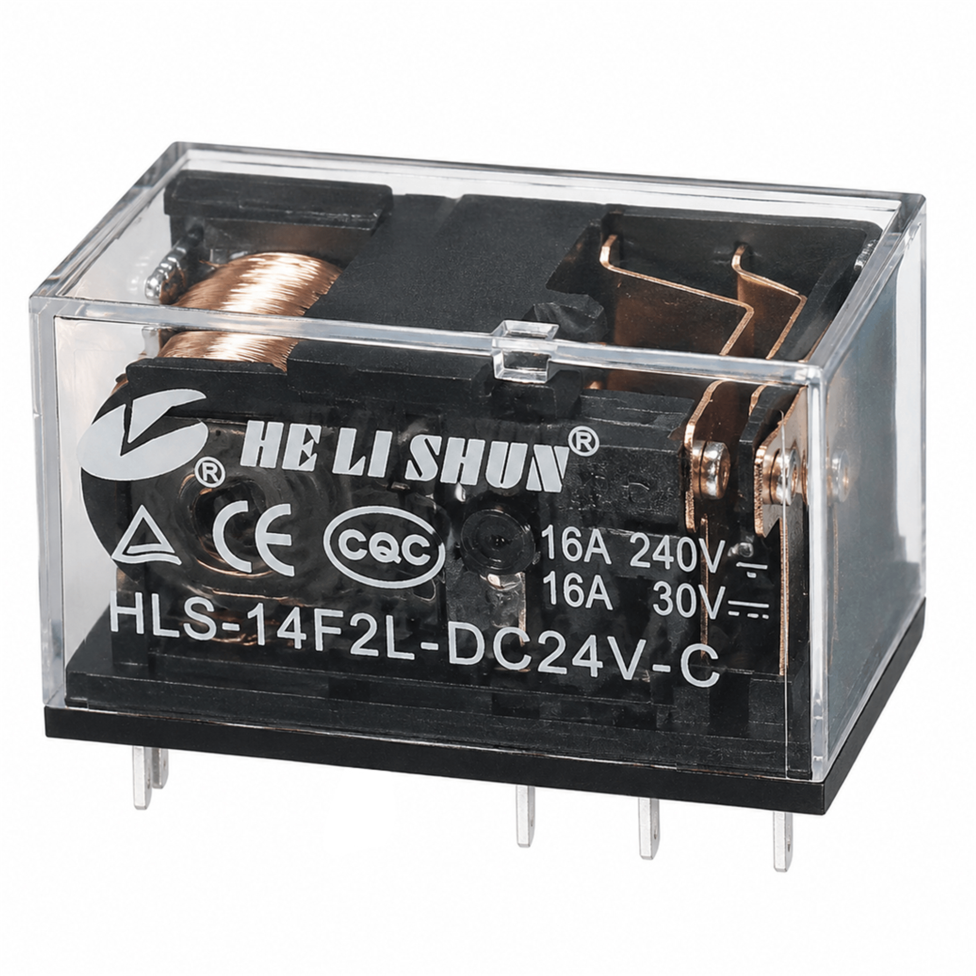 Reyonex 12 VOLT ROLE ÇİFT KONTAK ŞEFFAF 8 BACAK 16 AMPER HLS-14F2L-DC24V - Muhtelif Elektronik Malzemeler