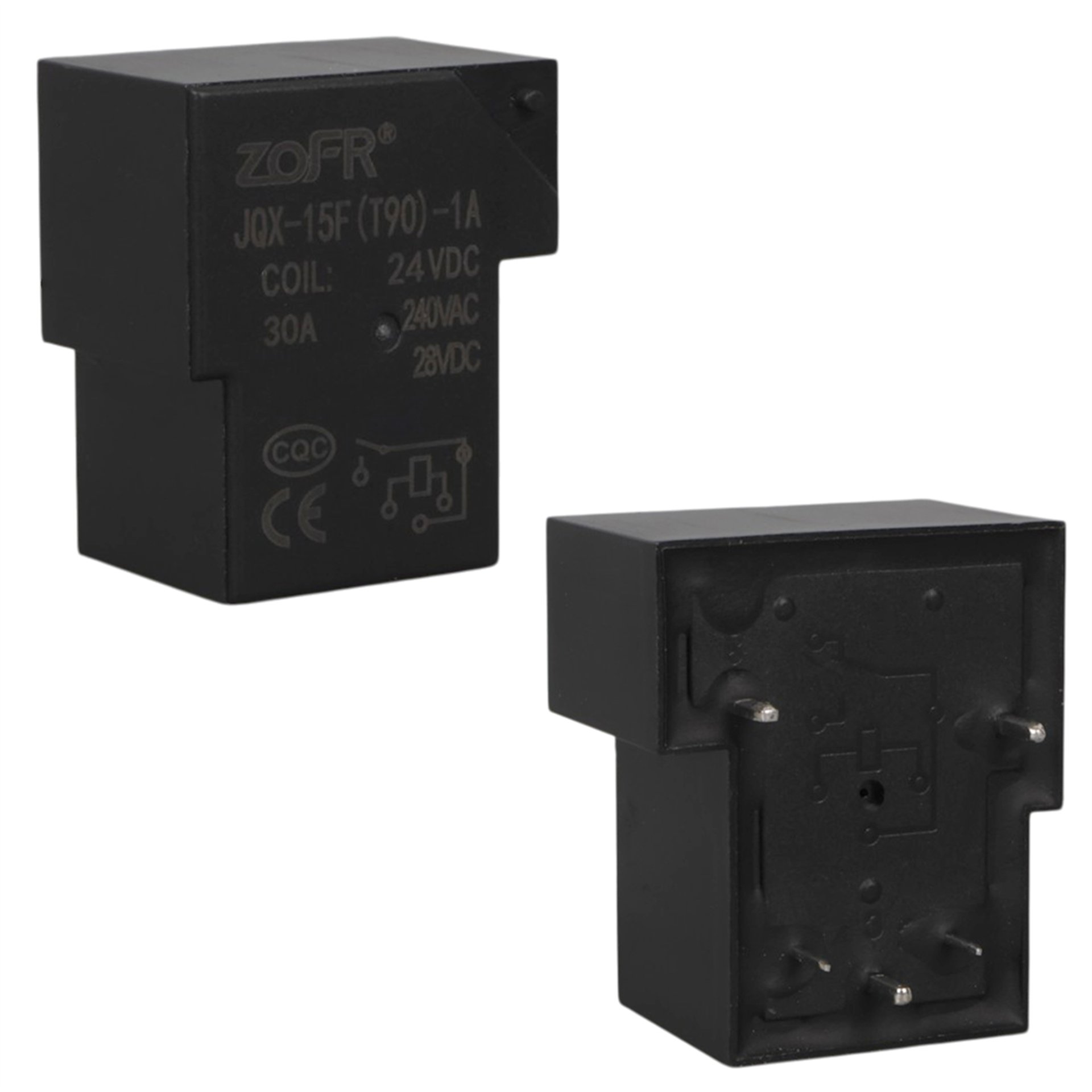 Oem 24V 30A 5 Pin Röle (JQX-15F-T90-24VDC) - Röle