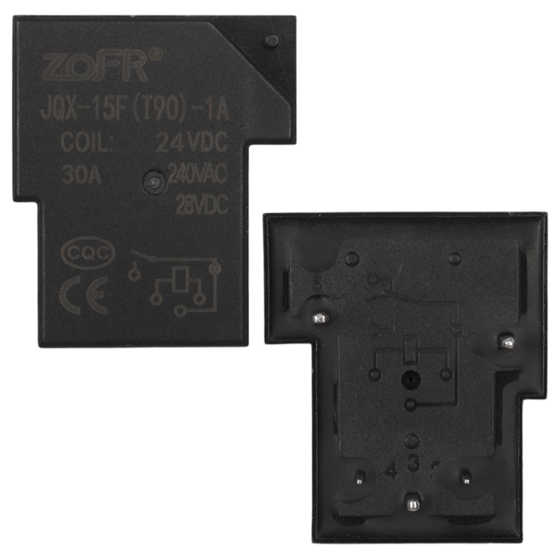 Oem 24V 30A 5 Pin Röle (JQX-15F-T90-24VDC) - Röle