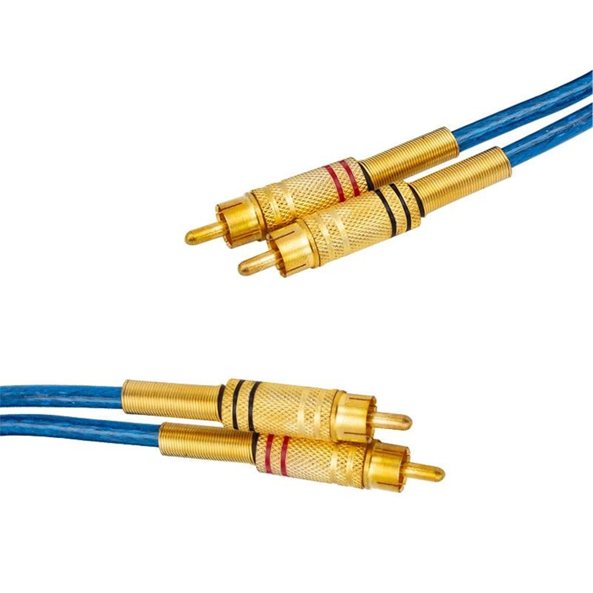 Powermaster 2RCA - 2RCA 4.5 Metre Mavi Ara Kablo - RCA-Ses Kabloları