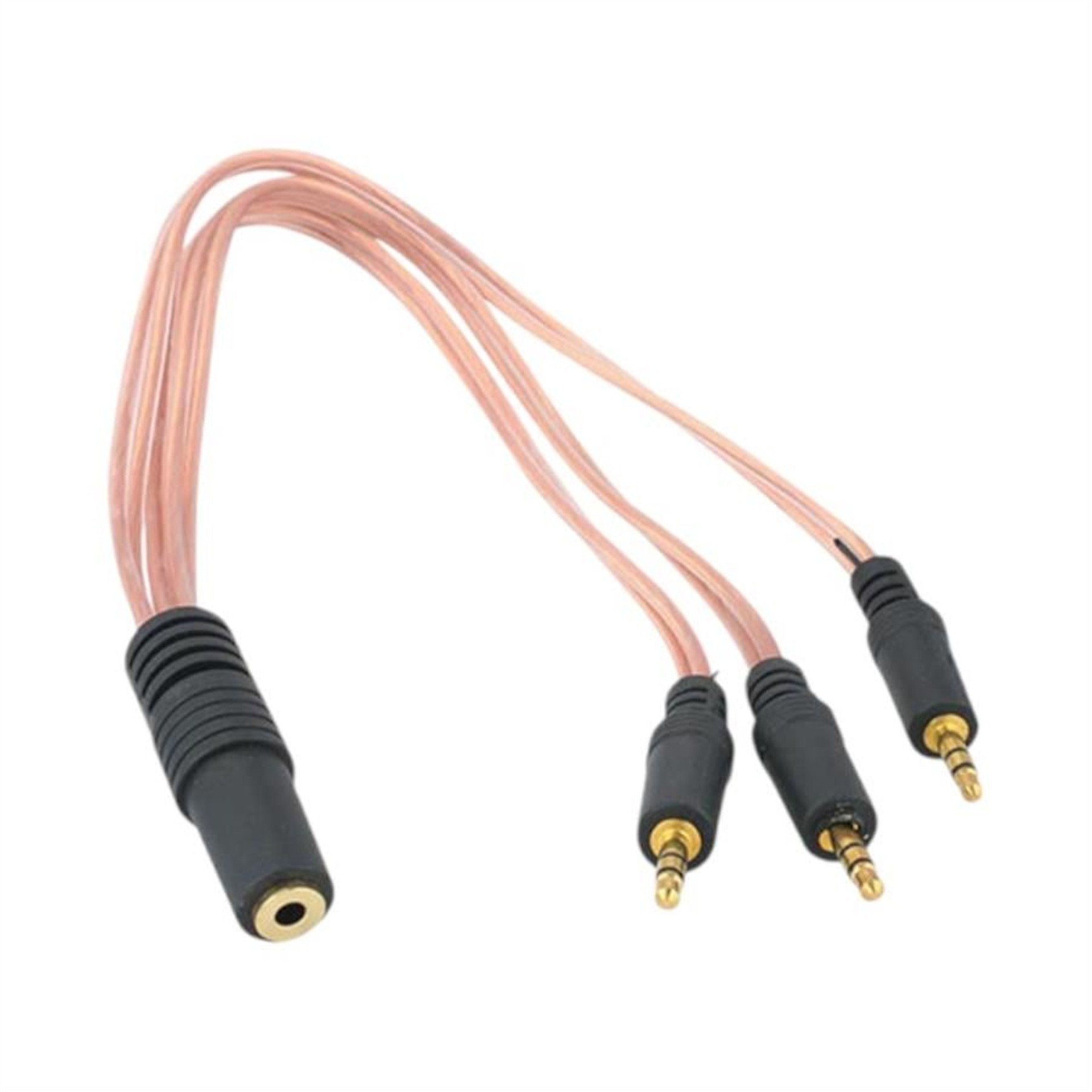 Elektromer 3.5 Mm Stereo Dişi / 3 x 3.5 Stereo Erkek 5+1 Kablo - RCA-Ses Kabloları