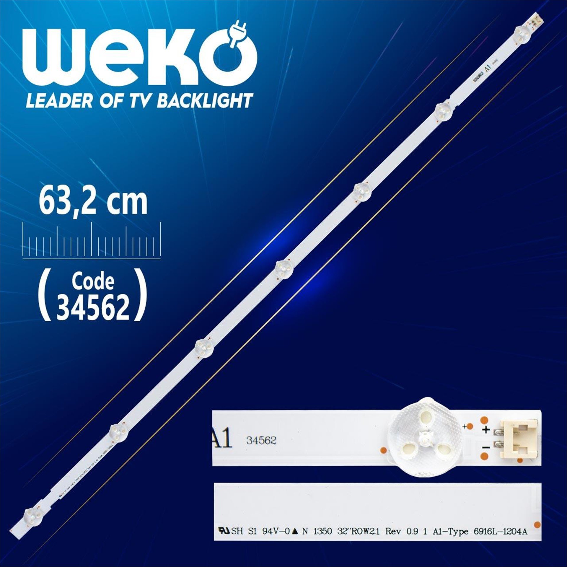 Weko 32'' Inch ROW2.1 REV 0.9 1 A1-TYPE 6916L-1105A LC320DXJ SF E1 Tv Led Bar - Tv Led Bar