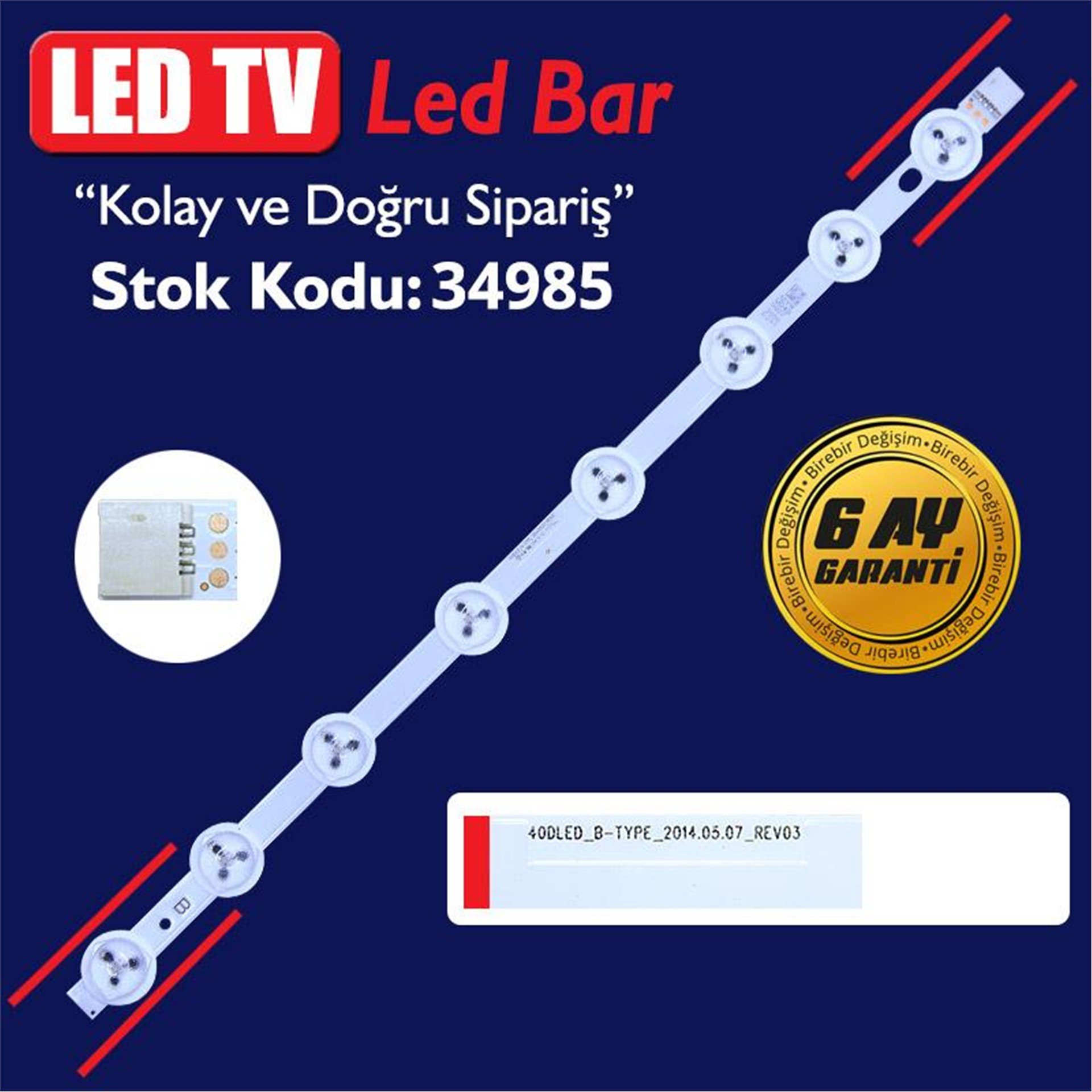 Weko 39.5Dled_B-Type_Rev0.3_2014.05.20 8 Ledli 35,6 Cm - Tv Led Bar