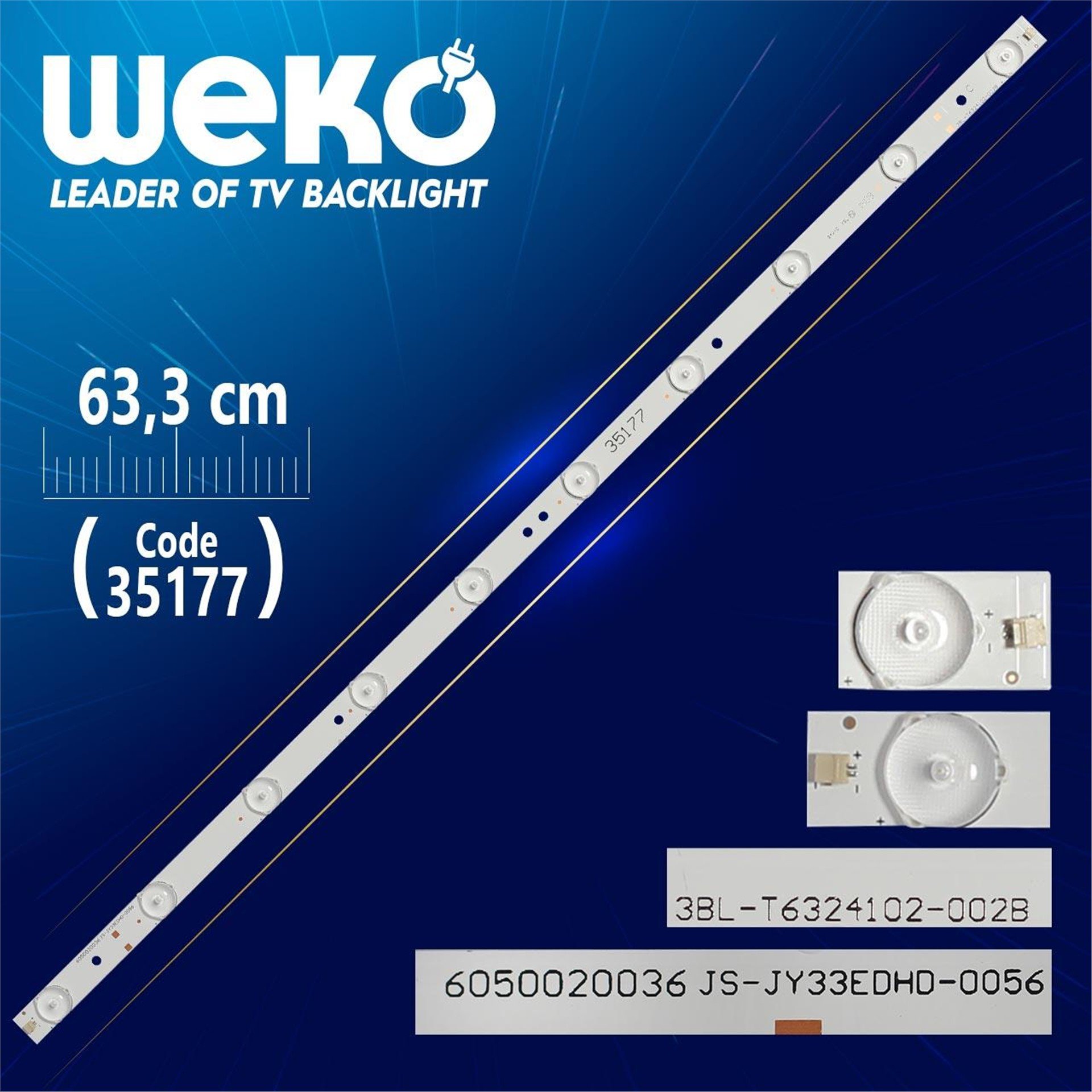 Weko 3BL-T6324102-002B - C TYPE - 63.3 Cm 10 Ledli - WK-120 Led Tv Bar - Tv Led Bar