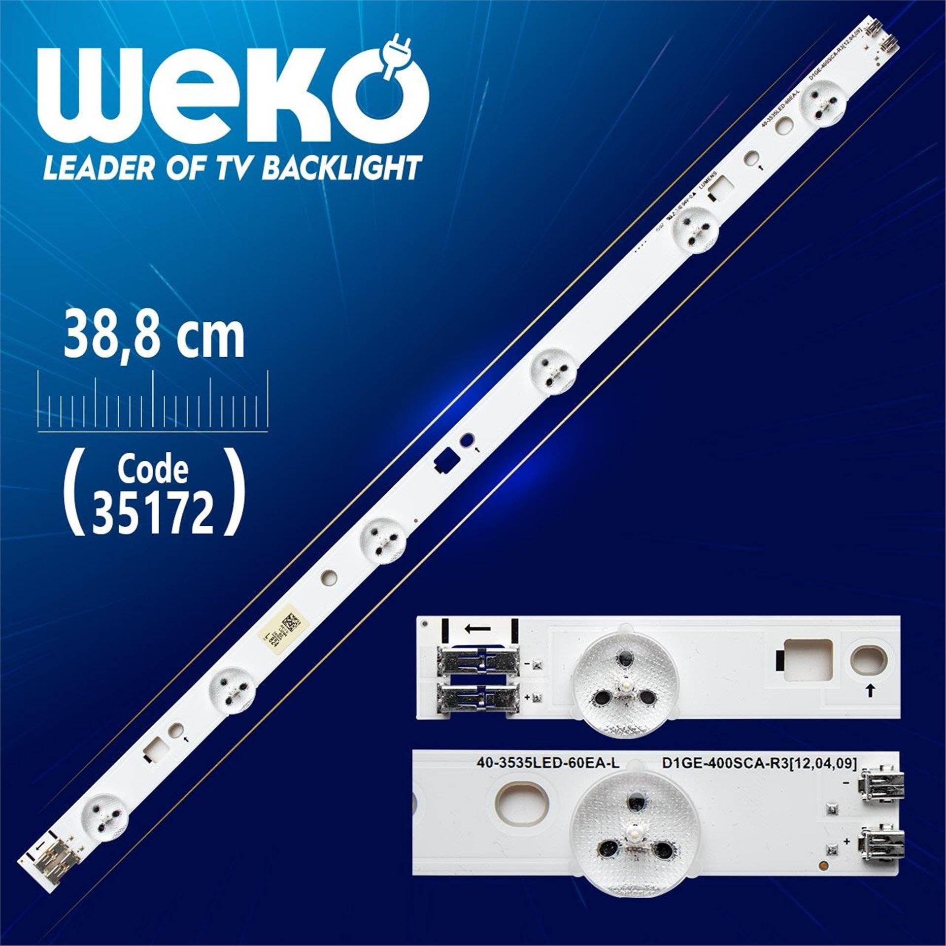 Weko 40-3535LED-60EA-L-D1GE-400SCA-R3-D1GE-400SCA-R2 ATYPE - 38.8 Cm 6 Ledli - (WK-331) Tv Led Bar - Tv Led Bar