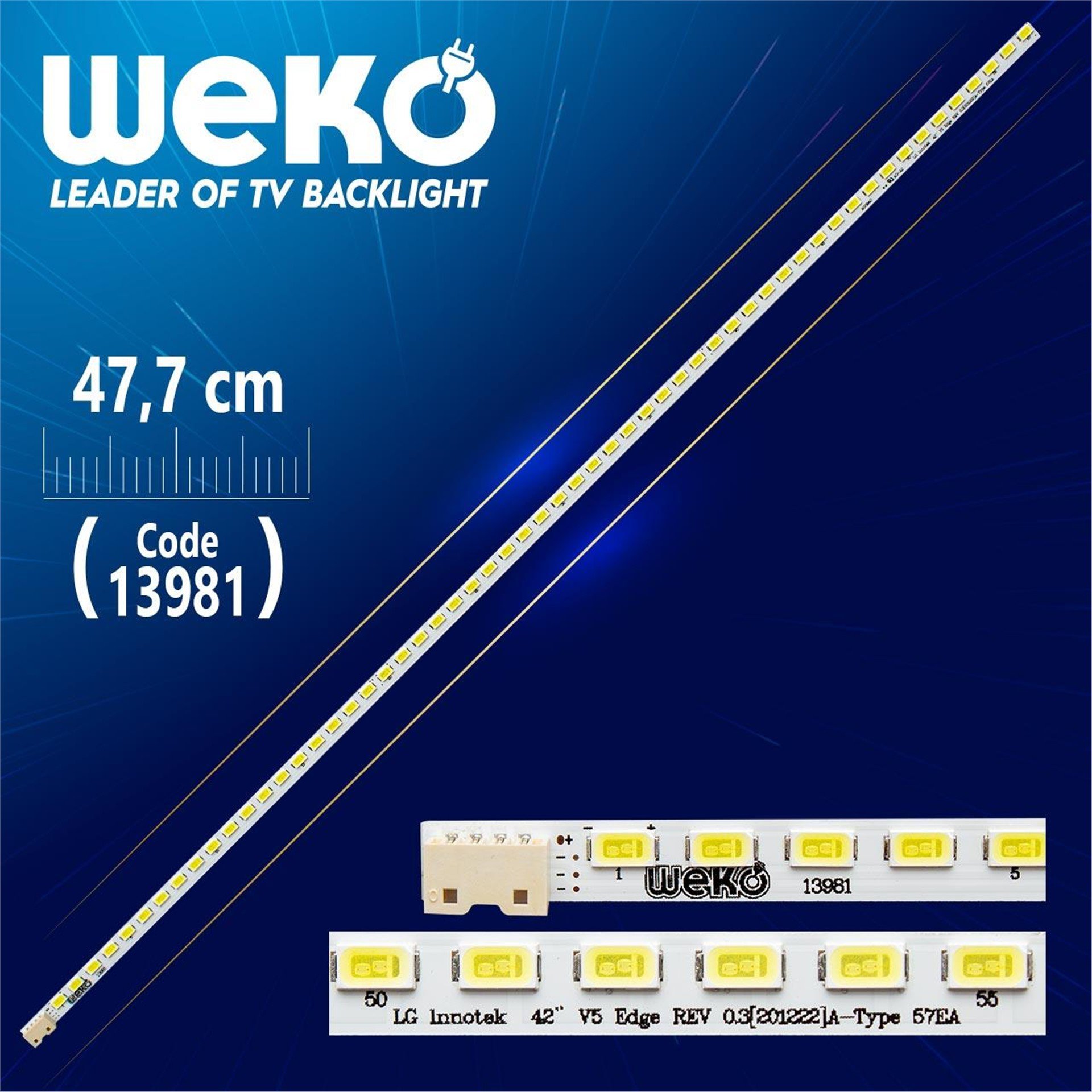 Weko 42 V5 Edge Rev4.0 2A-Type - 47.7 Cm 57 Ledli (Wk-604) - LG Led Bar
